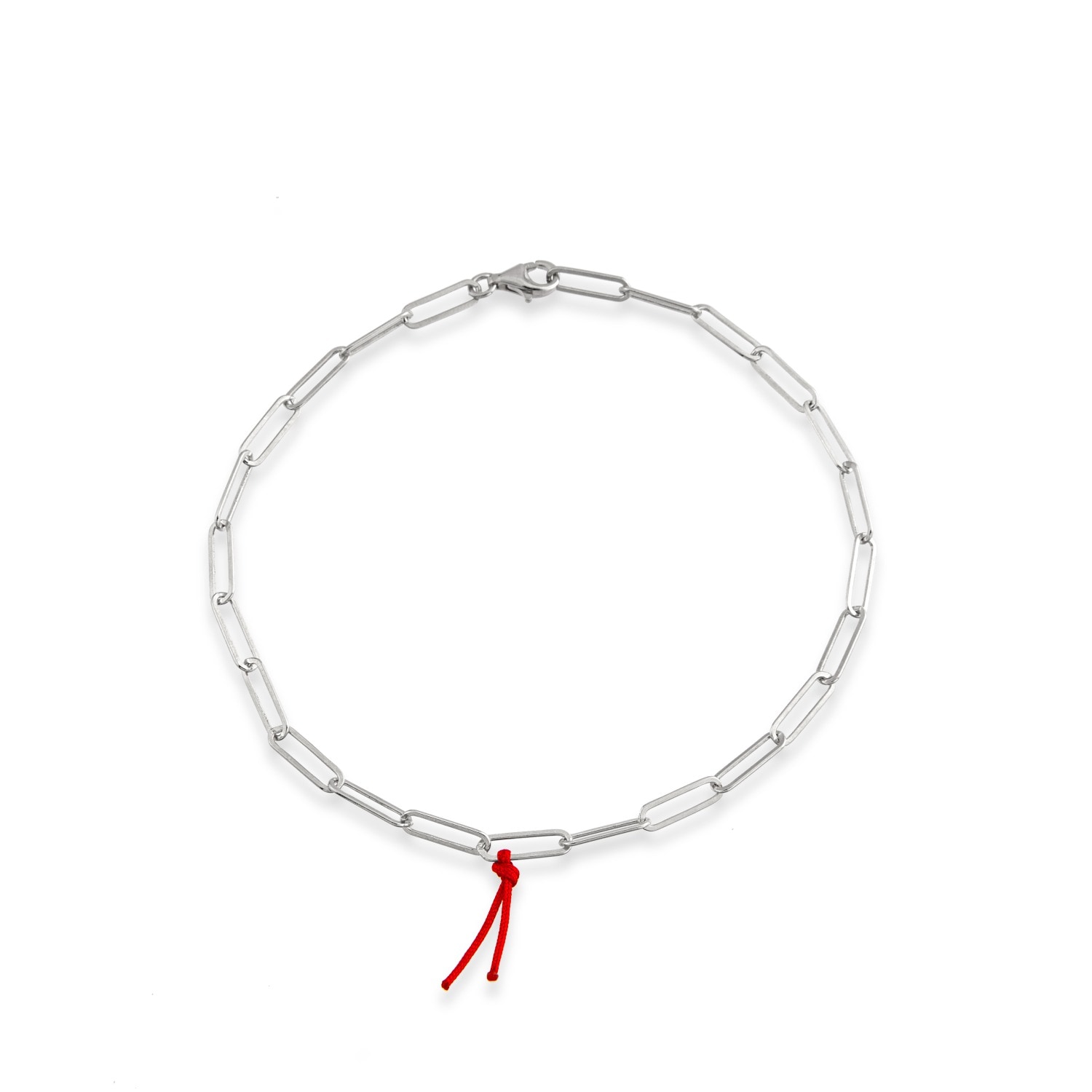 The Pheia Women's Paperclip Chain Silver Anklet In Silver