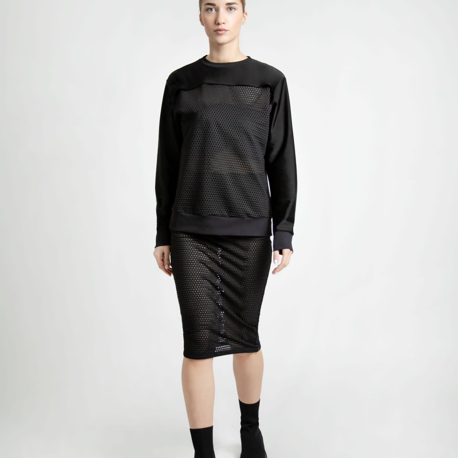 Net Midi Skirt NUMBAT Wolf Badger