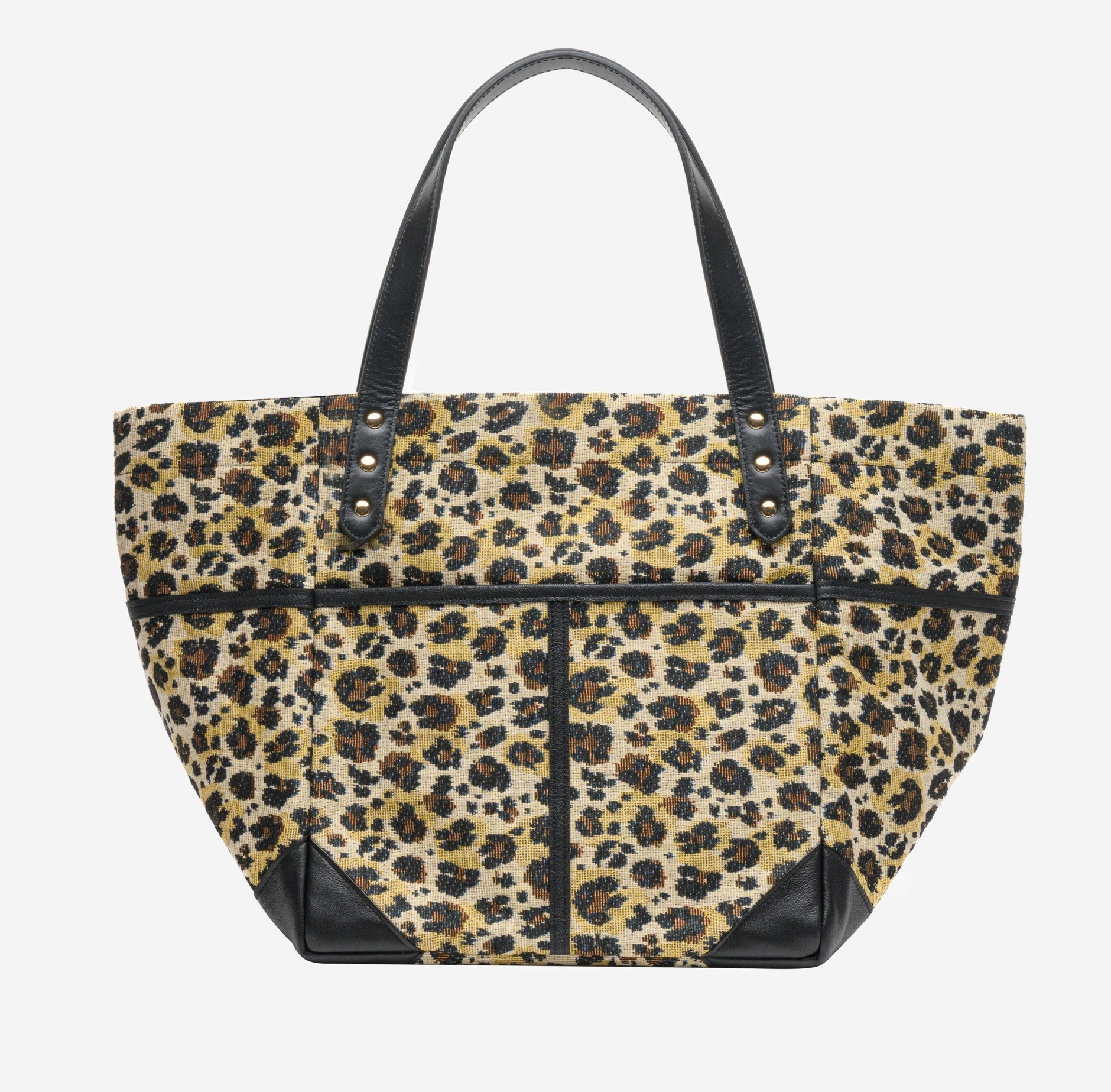 L2r The Label Women's Brown / Neutrals / Black Leopard-print Nath Leo Tote Bag In Yellow And Black In Brown/black