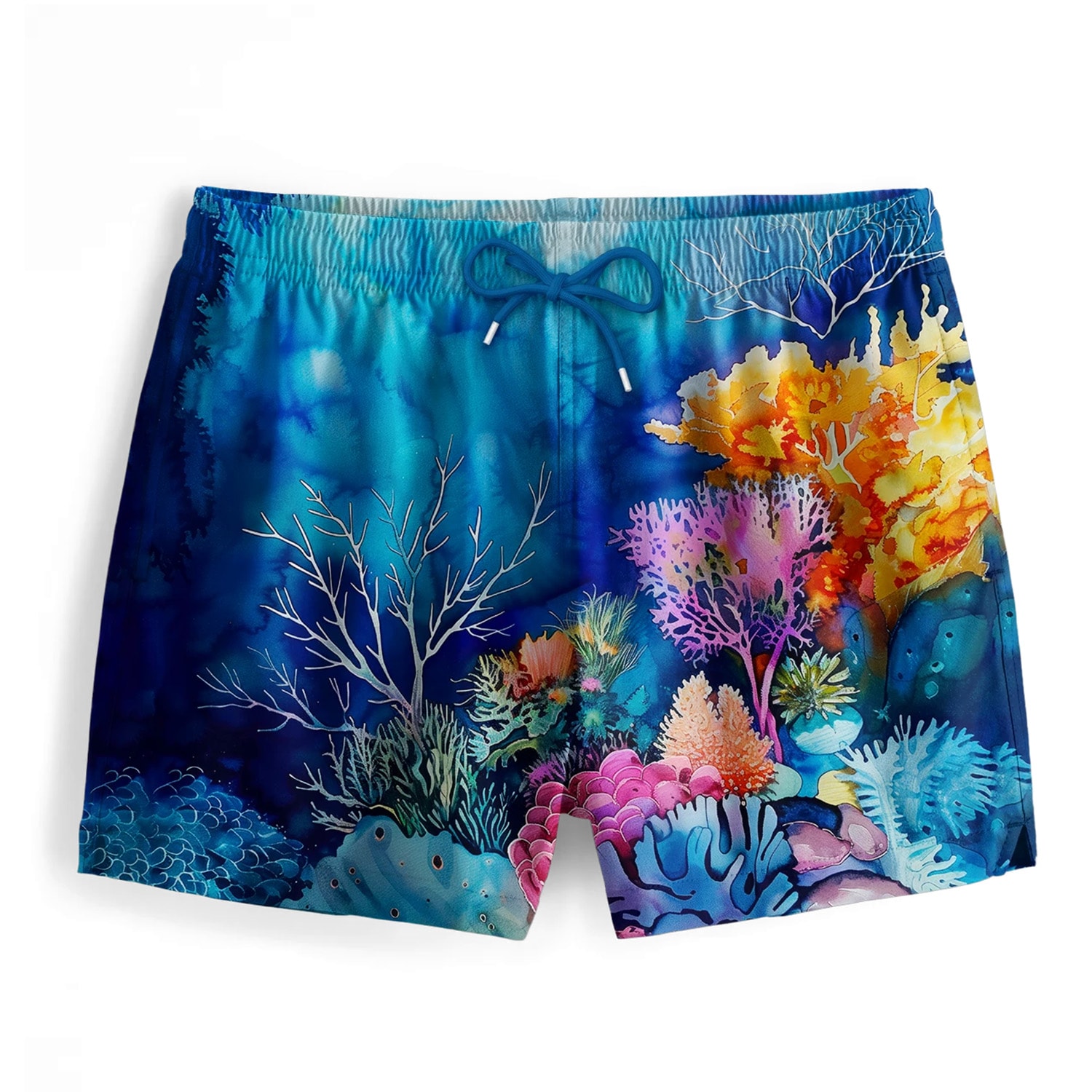 Aloha From Deer Men's Blue Reef Coral Swimming Shorts In Blue