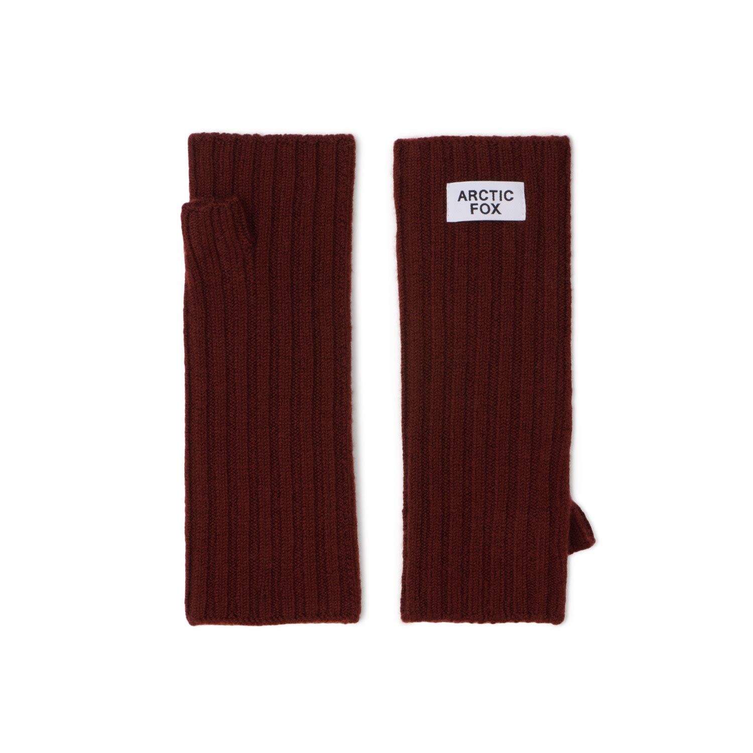 Arctic Fox & Co. Arctic Fox & Co The Merino Wool Fingerless Gloves In Brown