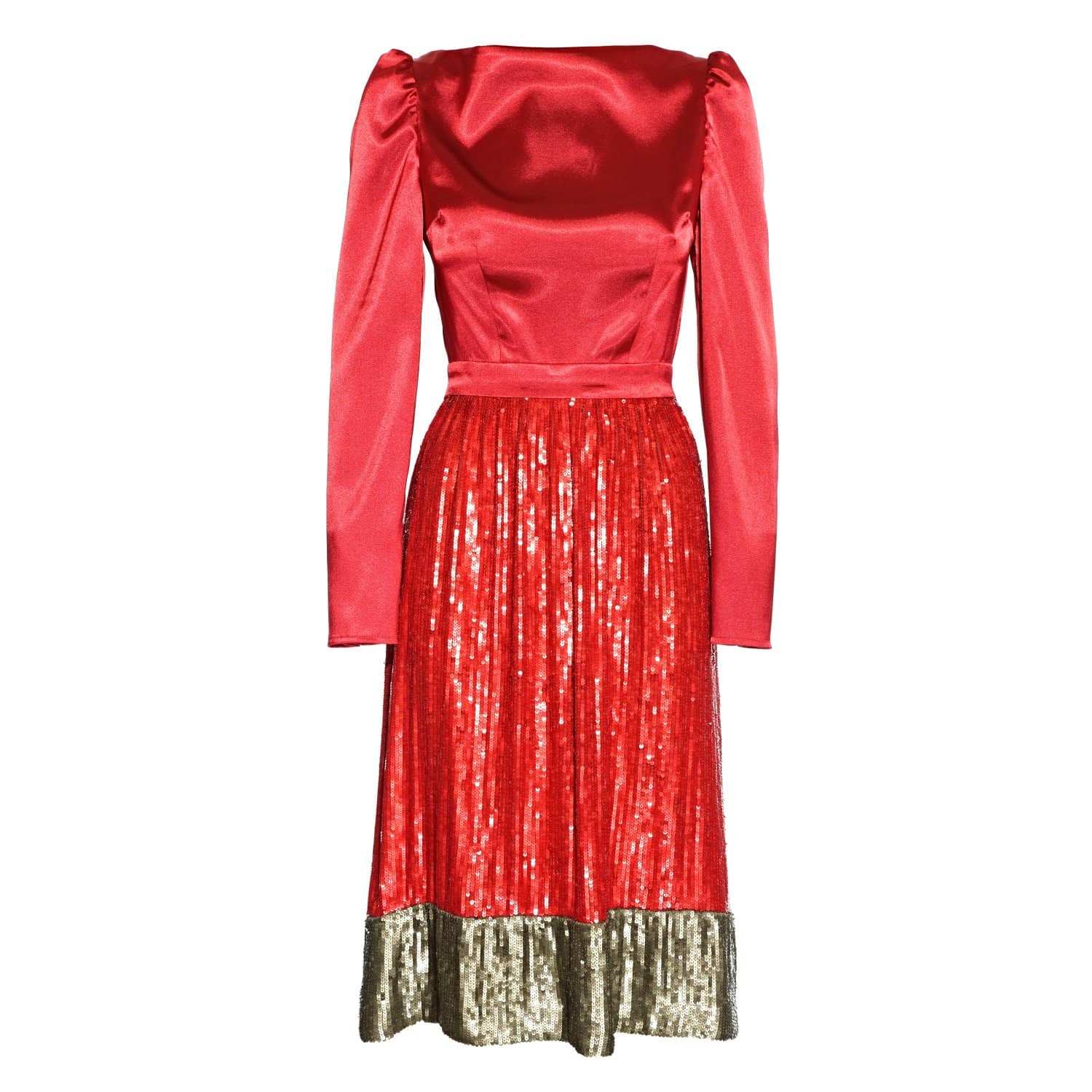 red and gold dress combination