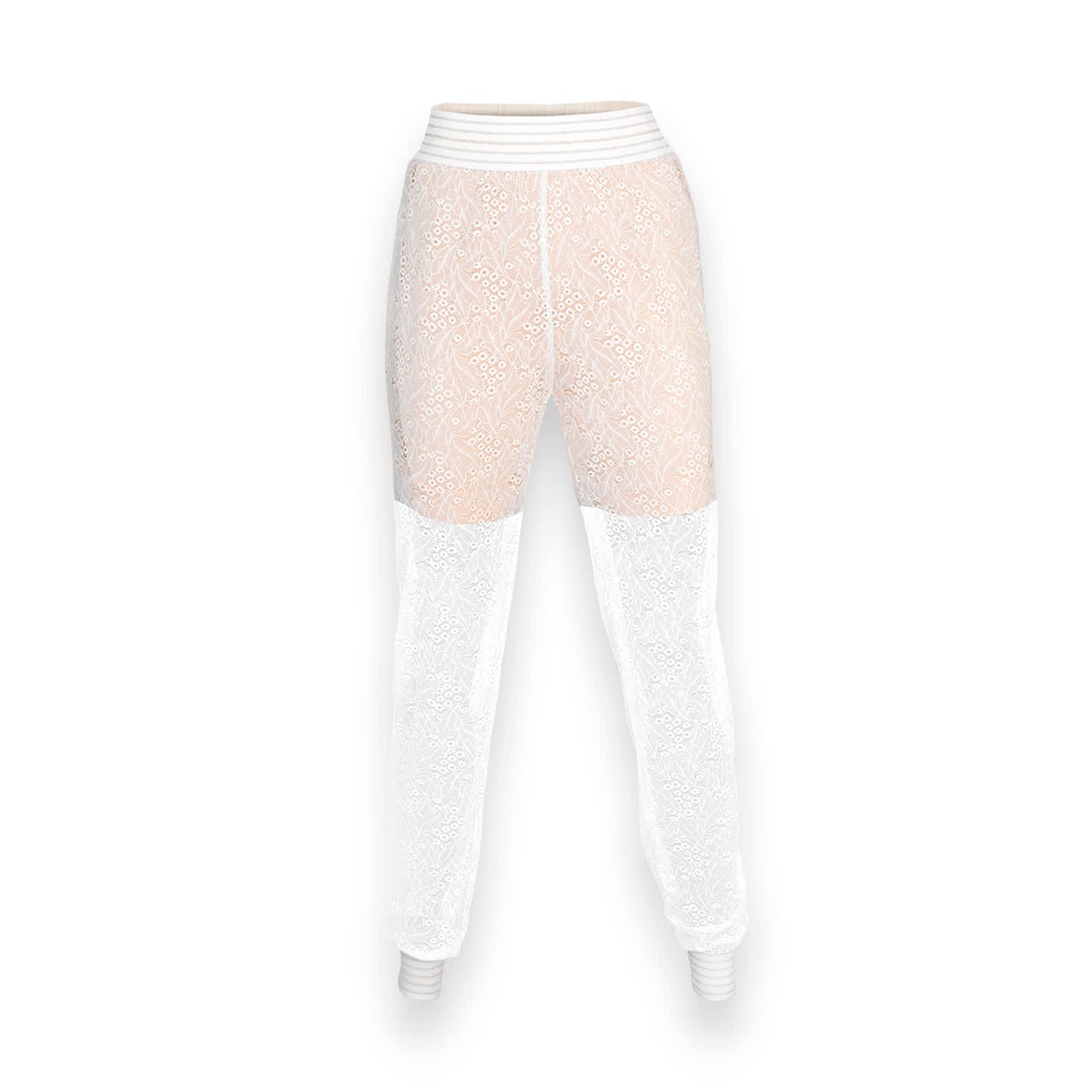 white lace biker shorts