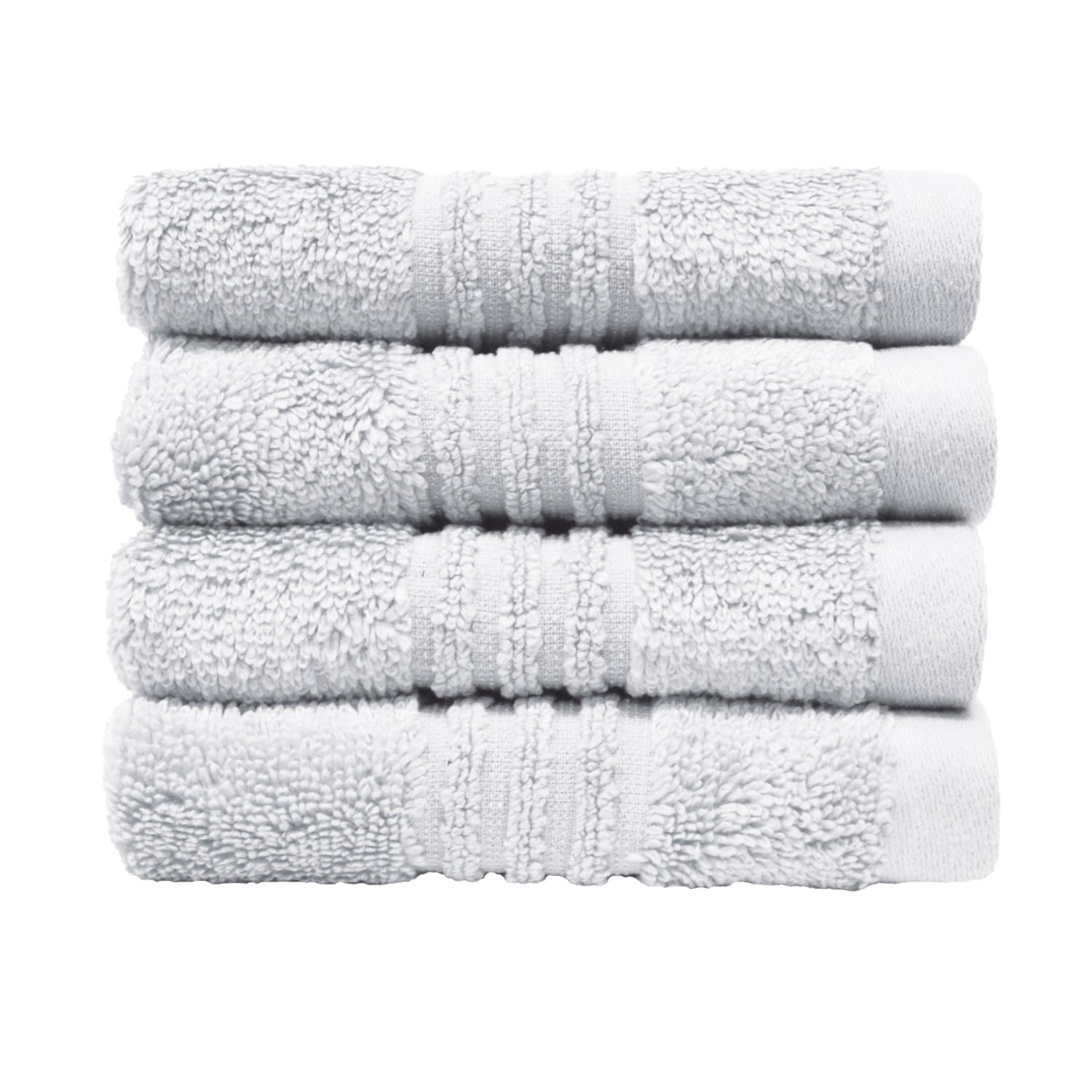 Misona Ultra Soft Bamboo Face Cloth Set - White In White