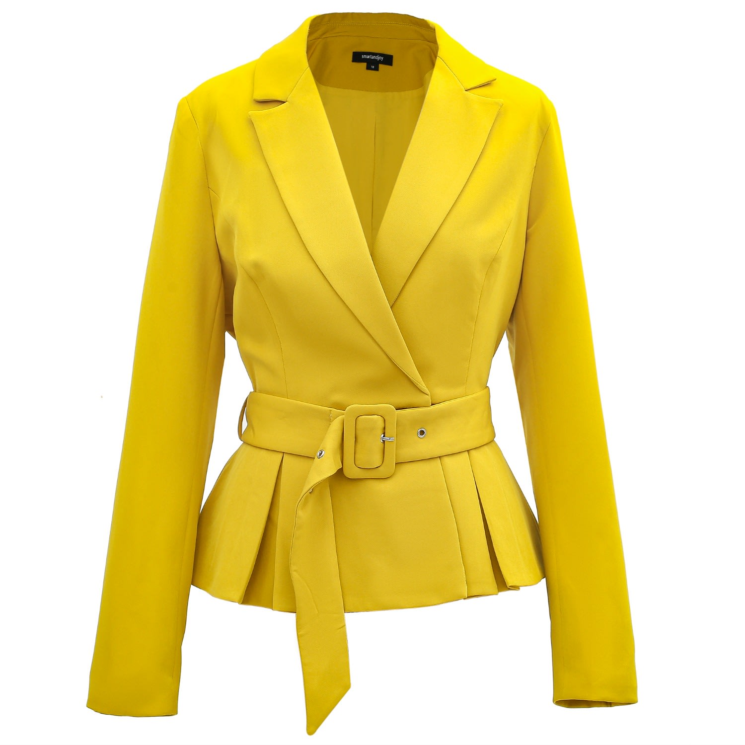 Women’s Yellow / Orange Pleated Skirt Tailor Jacket Extra Small Smart and Joy