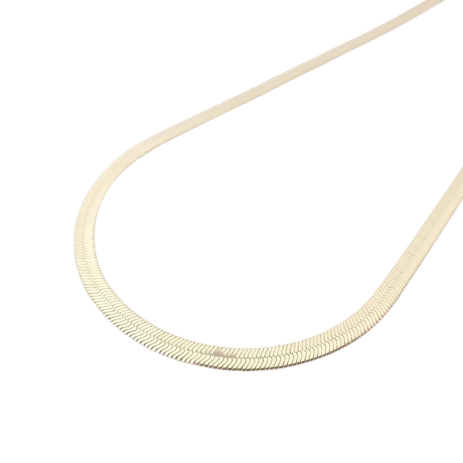 Women’s Gold Plated Herringbone Snake Chain Necklace Harfi