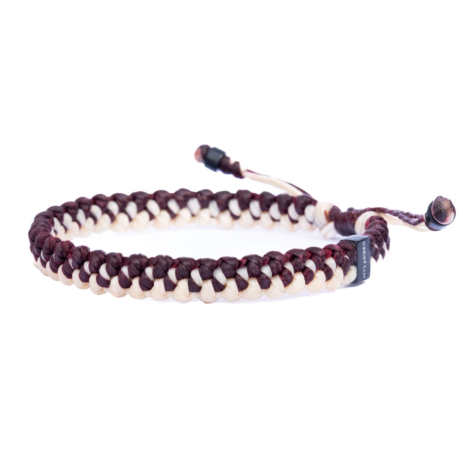 Harbour Uk Bracelets Men's Chunky Nautical Rope Bracelet – Wine & Cream Handmade - Hylander