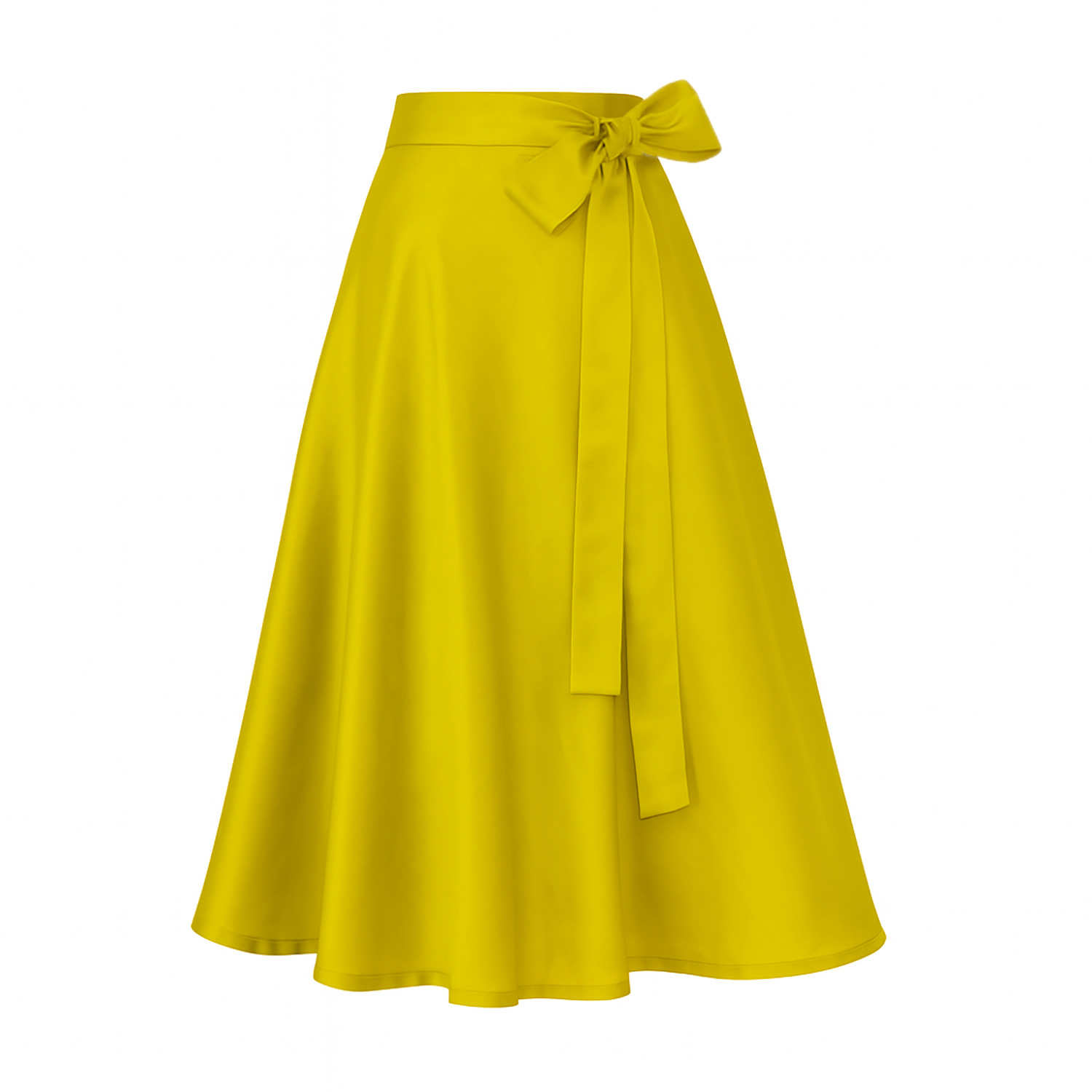 Women's Green Wrap Around Midi Skirt In Raw Lime Hues | Extra Small | Richa Sharma