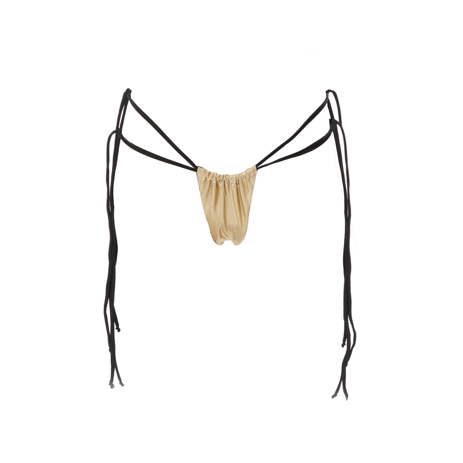 Women's Black / Gold Siren Ibiza Reversible Black & Gold Bottom | Small | Siren Swimwear