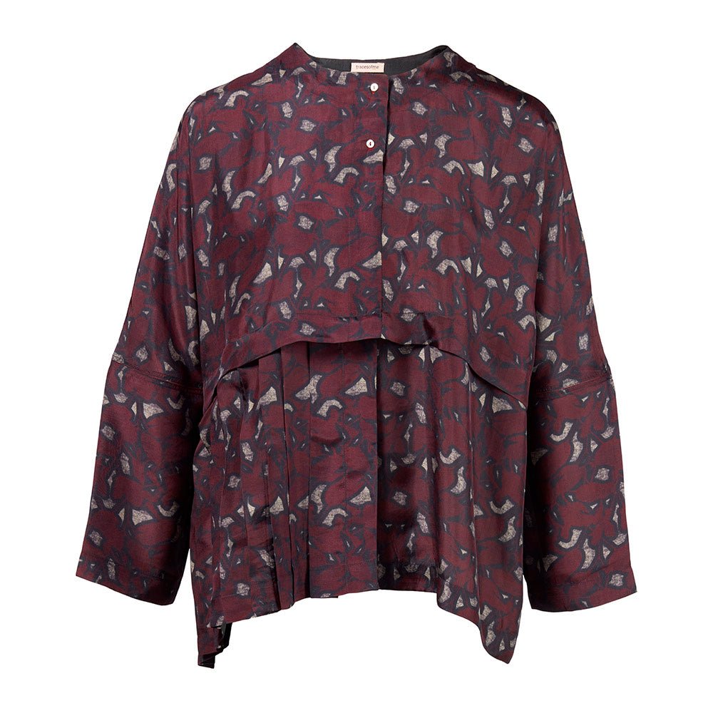 TRACES OF ME WOMEN'S SHIRT ROUND NECK CABERNET L LONDON FOG