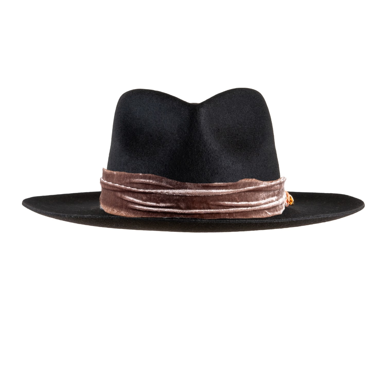 Shaded The Label Women's Hendra Black Velvet Fedora Hat In Black
