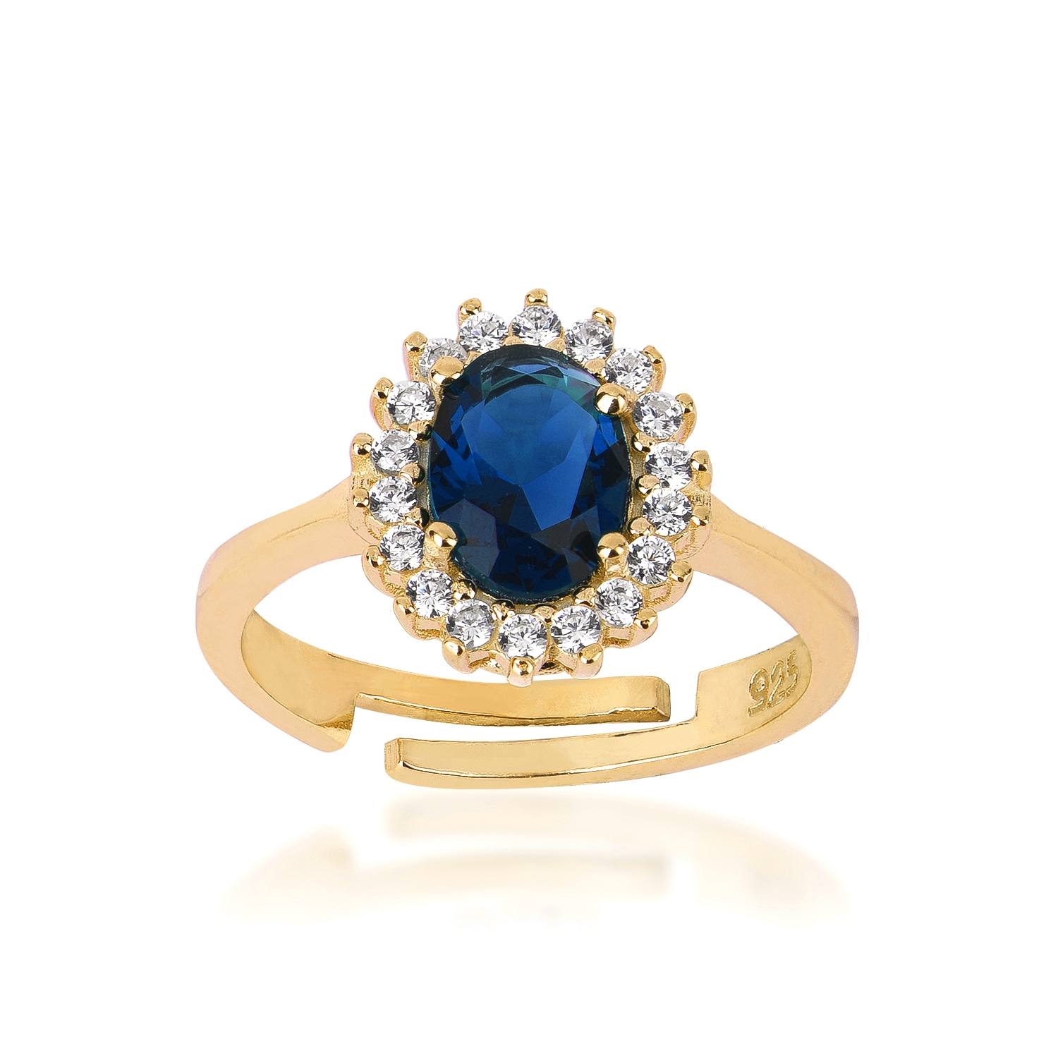 Women’s Blue Diana Sapphire Adjustable Ring By Eda Dogan