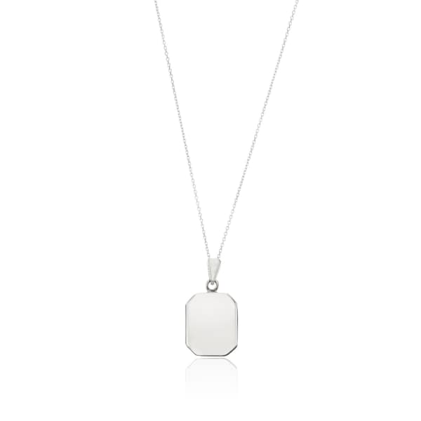Lily & Roo Sterling Silver Small Square Locket Necklace