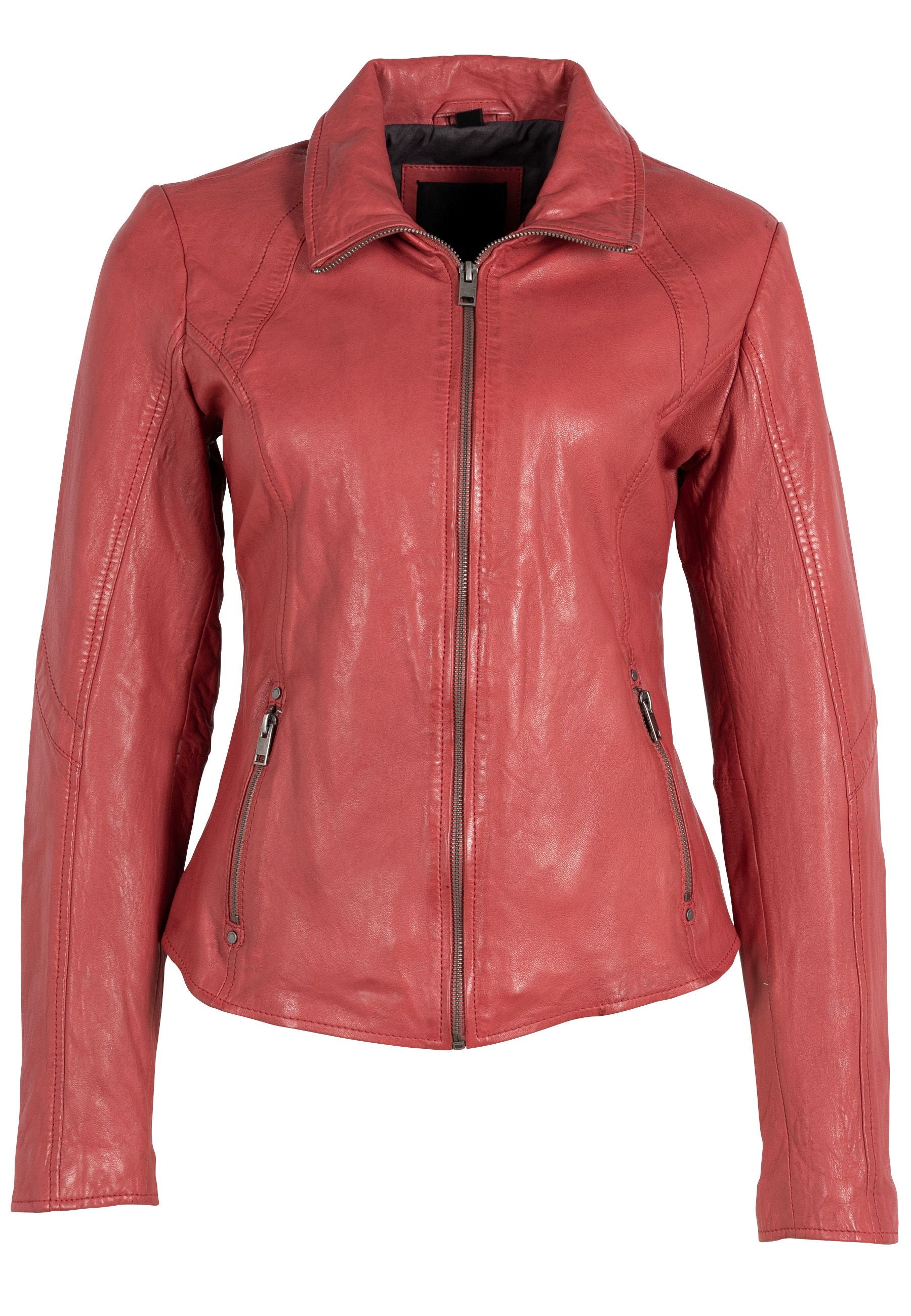 Mauritius Women's Red Else Rf Leather Jacket, Astro Dust