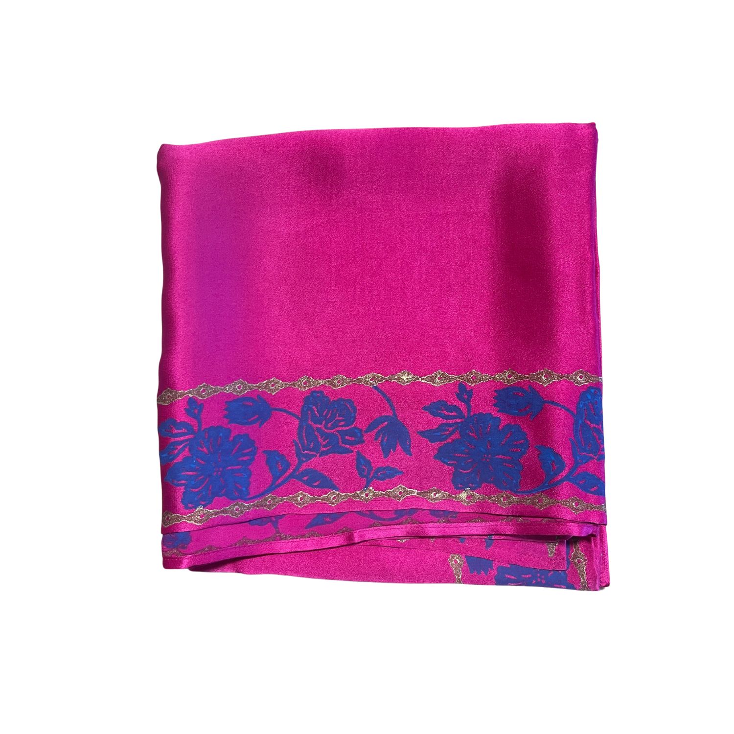 Women's Maharani Pink Royal Silk Luxury Scarf | Heritagemoda