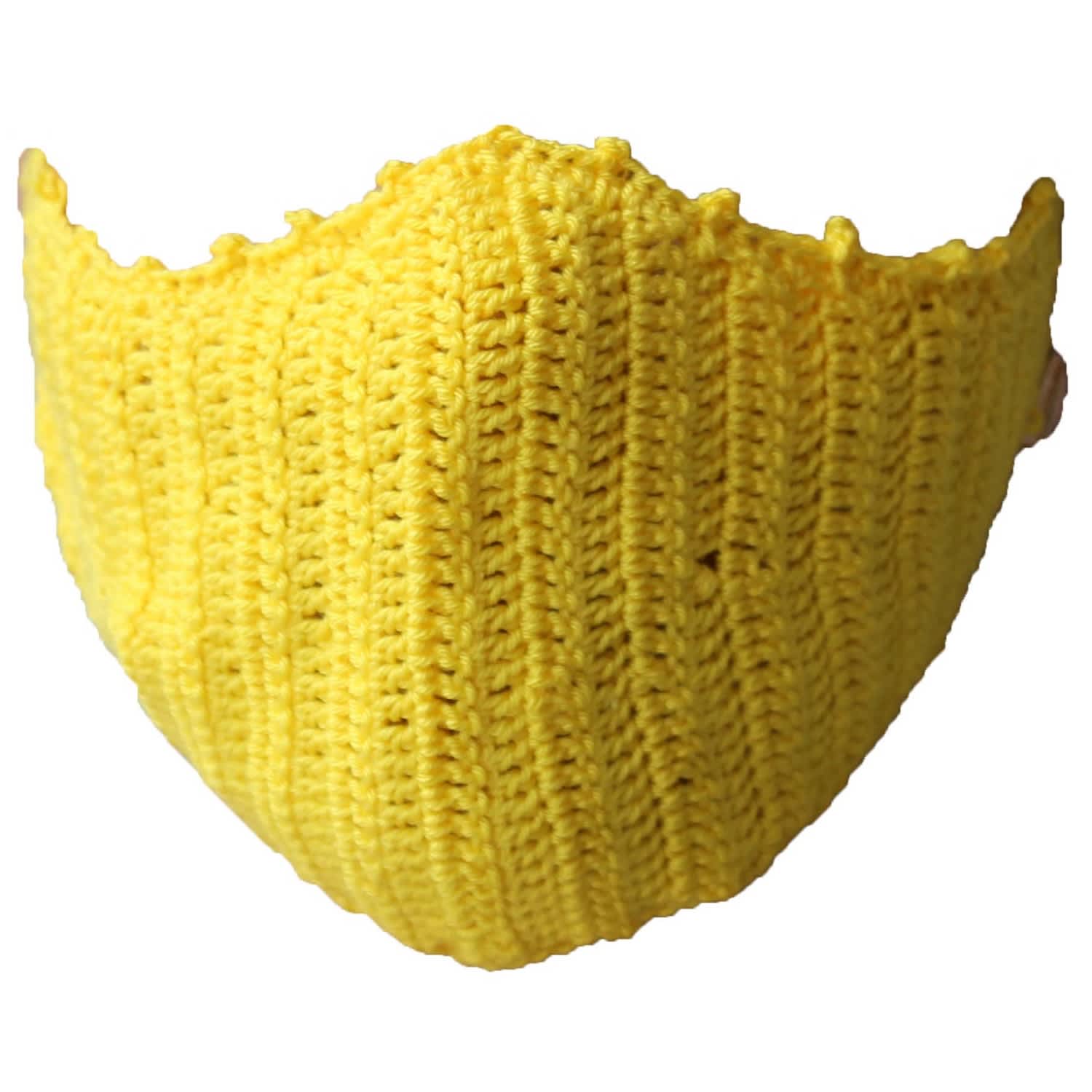 Download Crochet Face Mask In Yellow Crokini Swim Wolf Badger Yellowimages Mockups