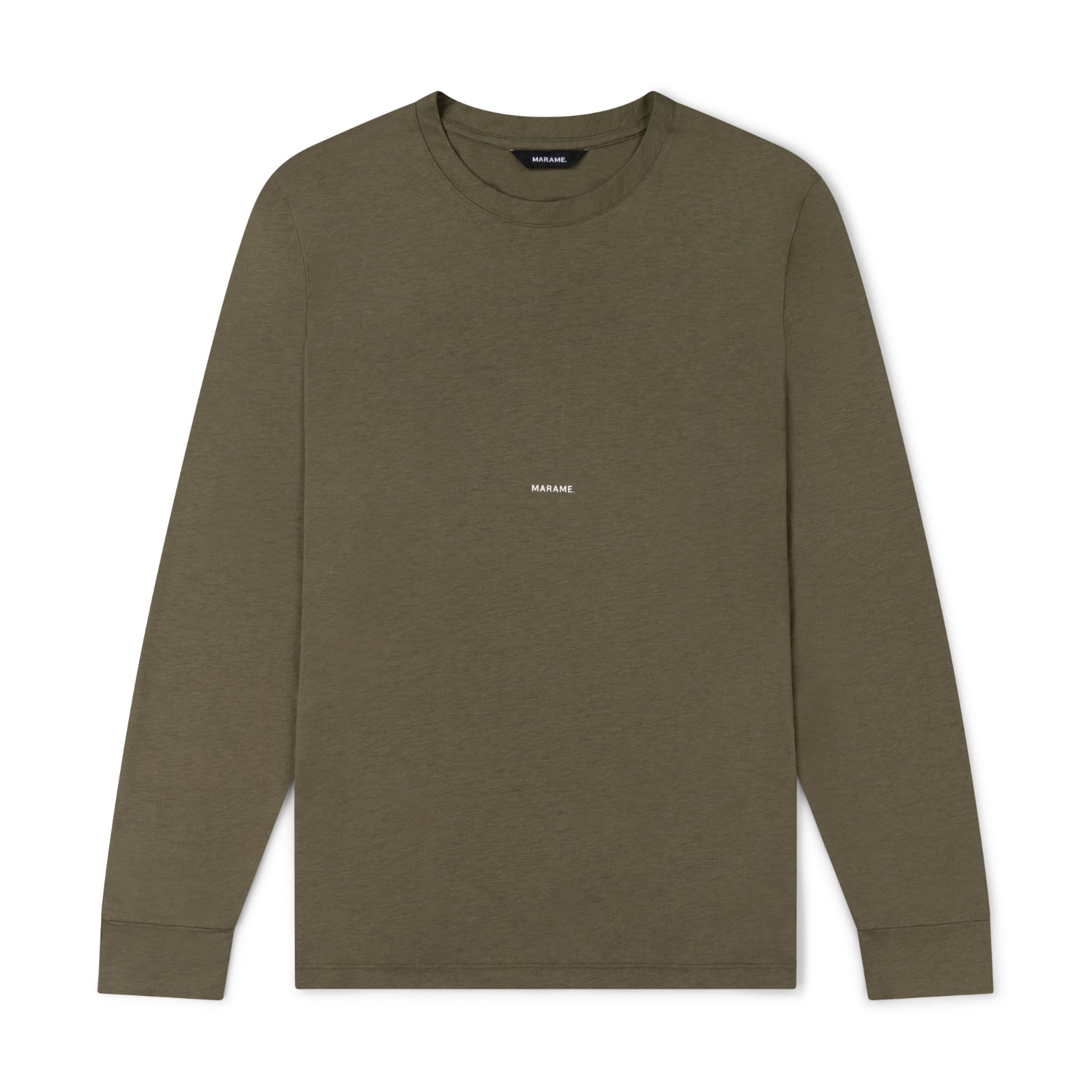 Marame Men's Green Lyocell Blend Long Sleeve Logo T-shirt - Olive In Green