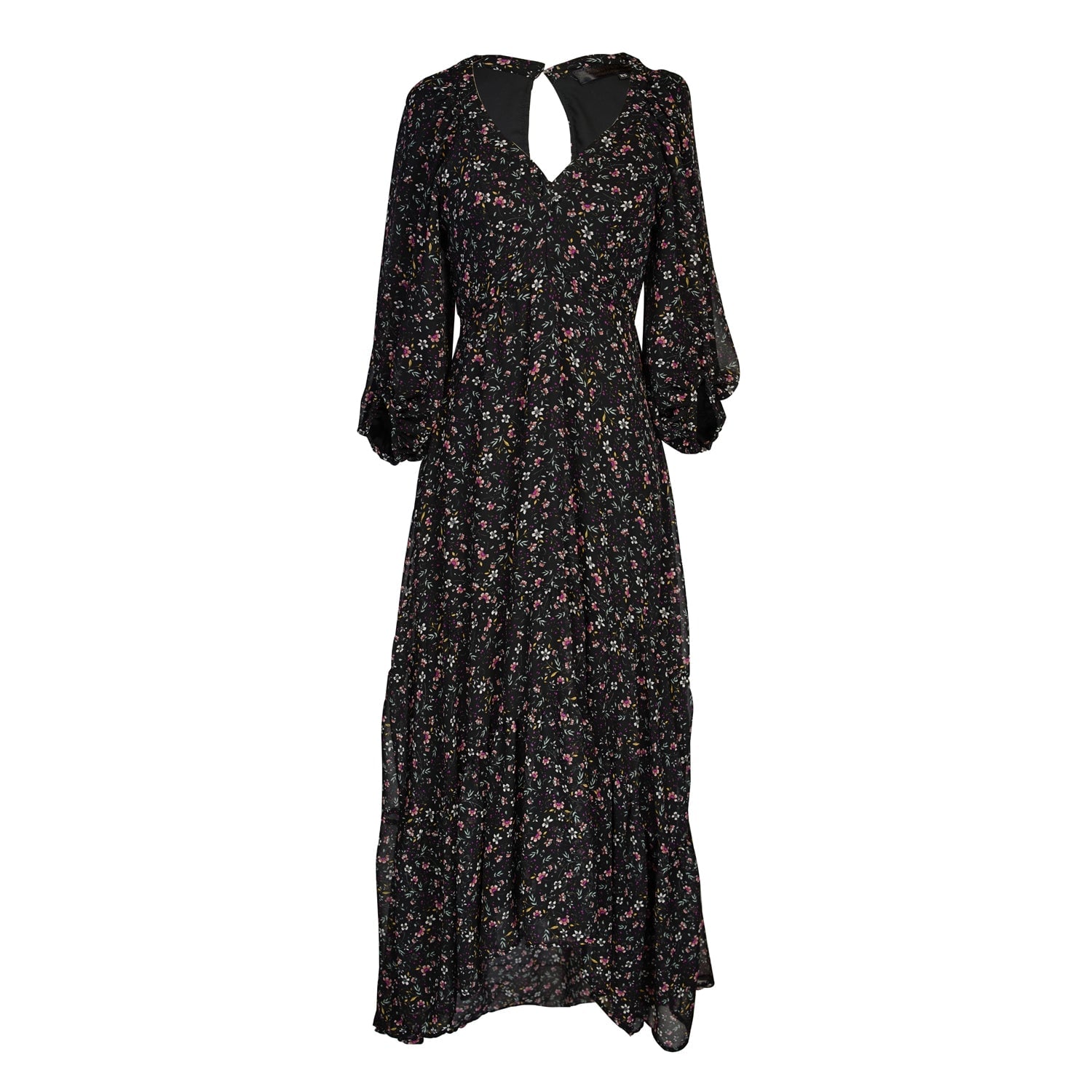 Jennafer Grace Women's Black Night Blossom Vixen Maxi Dress In Black
