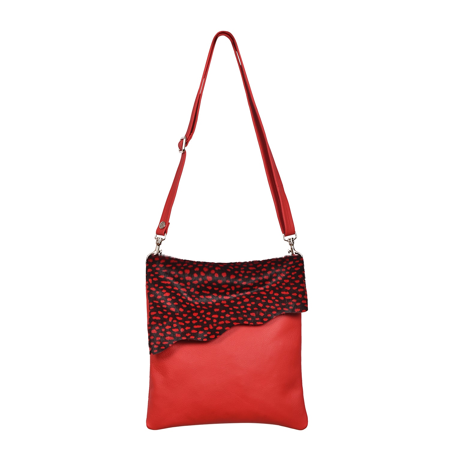 Owen Barry Women's Cowhide Crossbody Bag Chilli Red - Stevie In Red