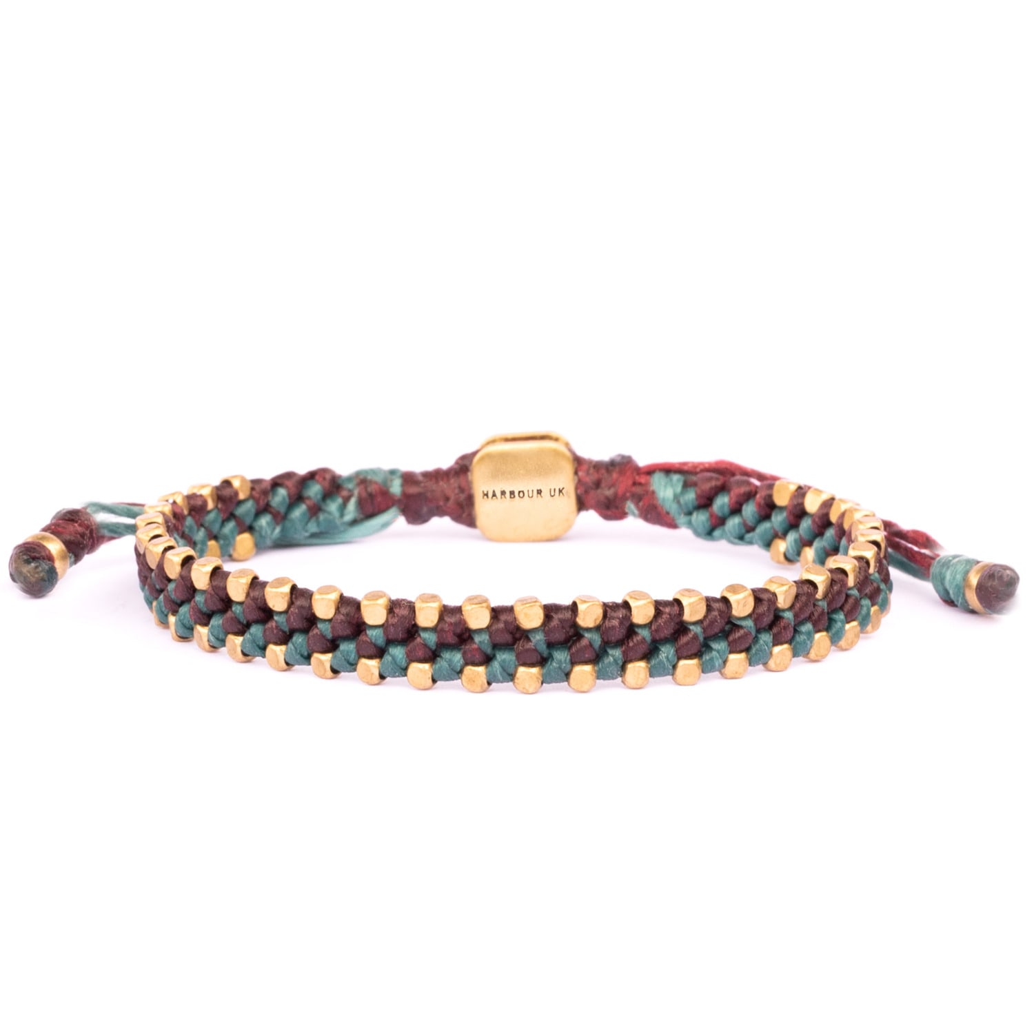 Harbour Uk Bracelets Brass & Wine Aquagreen Rope Bracelet For Women. Harrogate Connection In Red