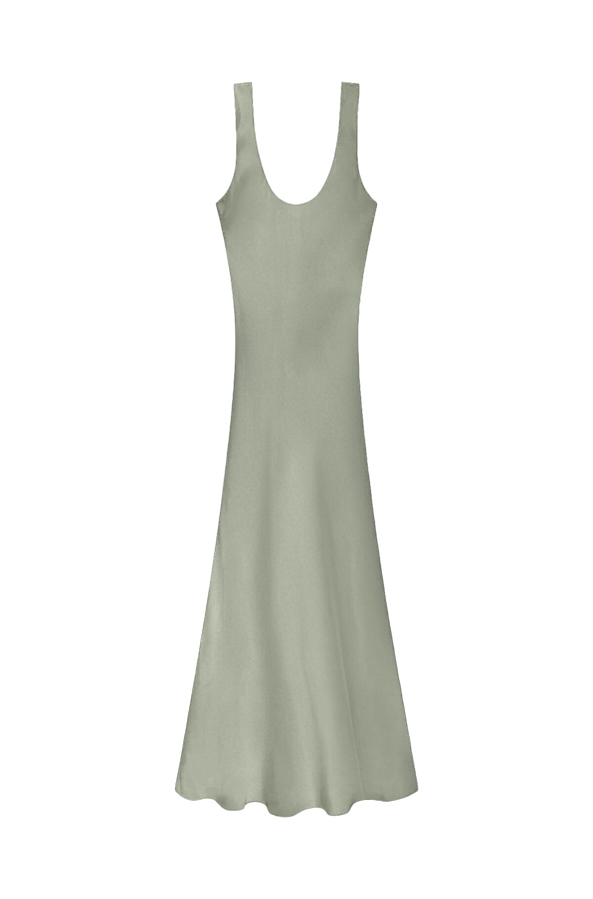 Muse Scoop Silk Slip Dress - Forest Green by Anaphe