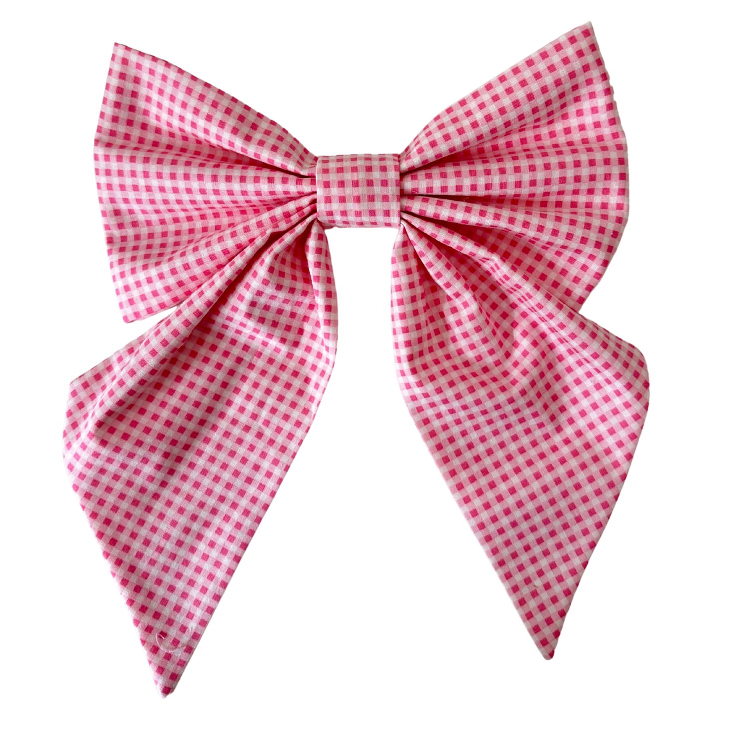 Sylki Women's Pink / Purple Hair Bow Clip - Pink Gingham