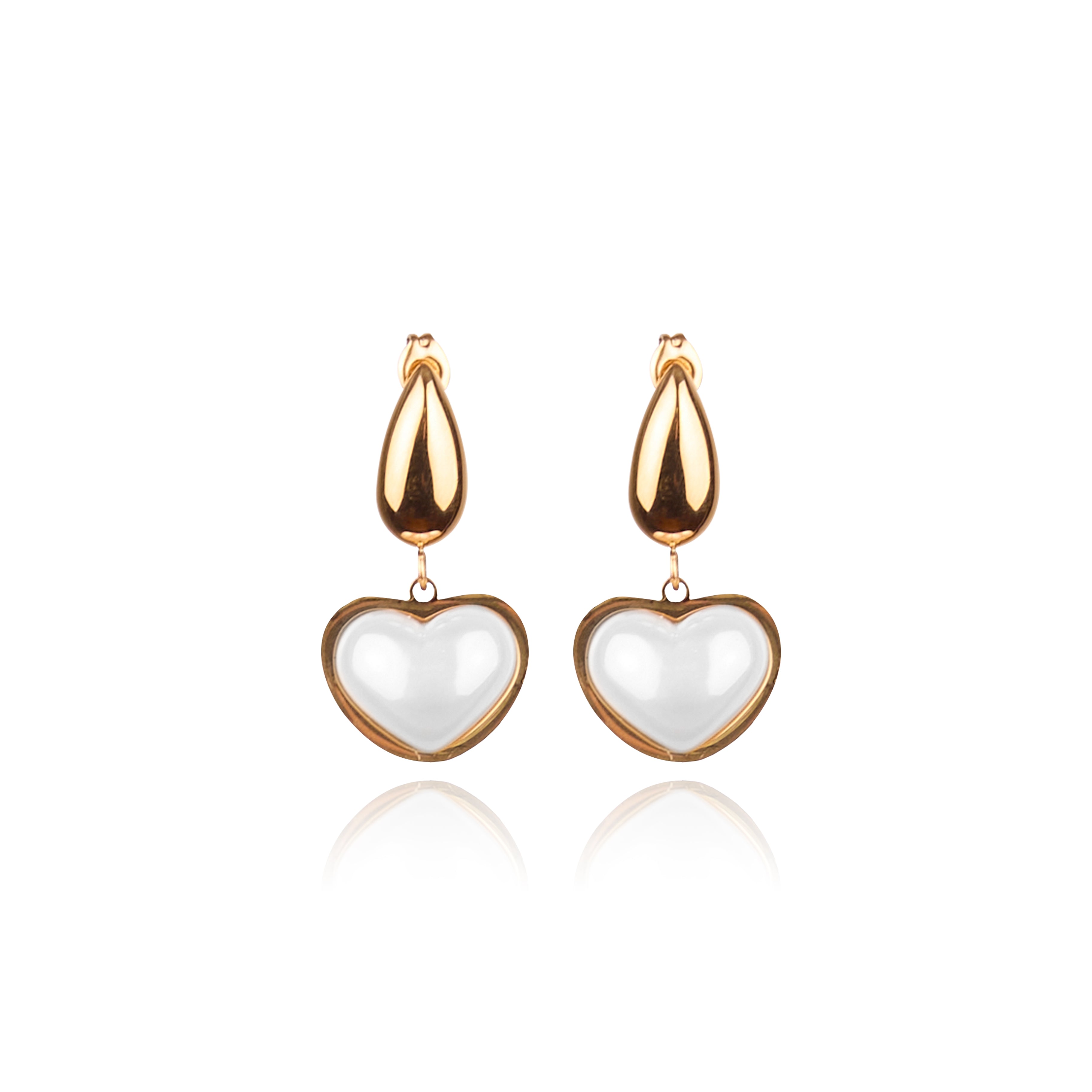 Tseatjewelry Women's Lucky Gold Plated Statement Earrings