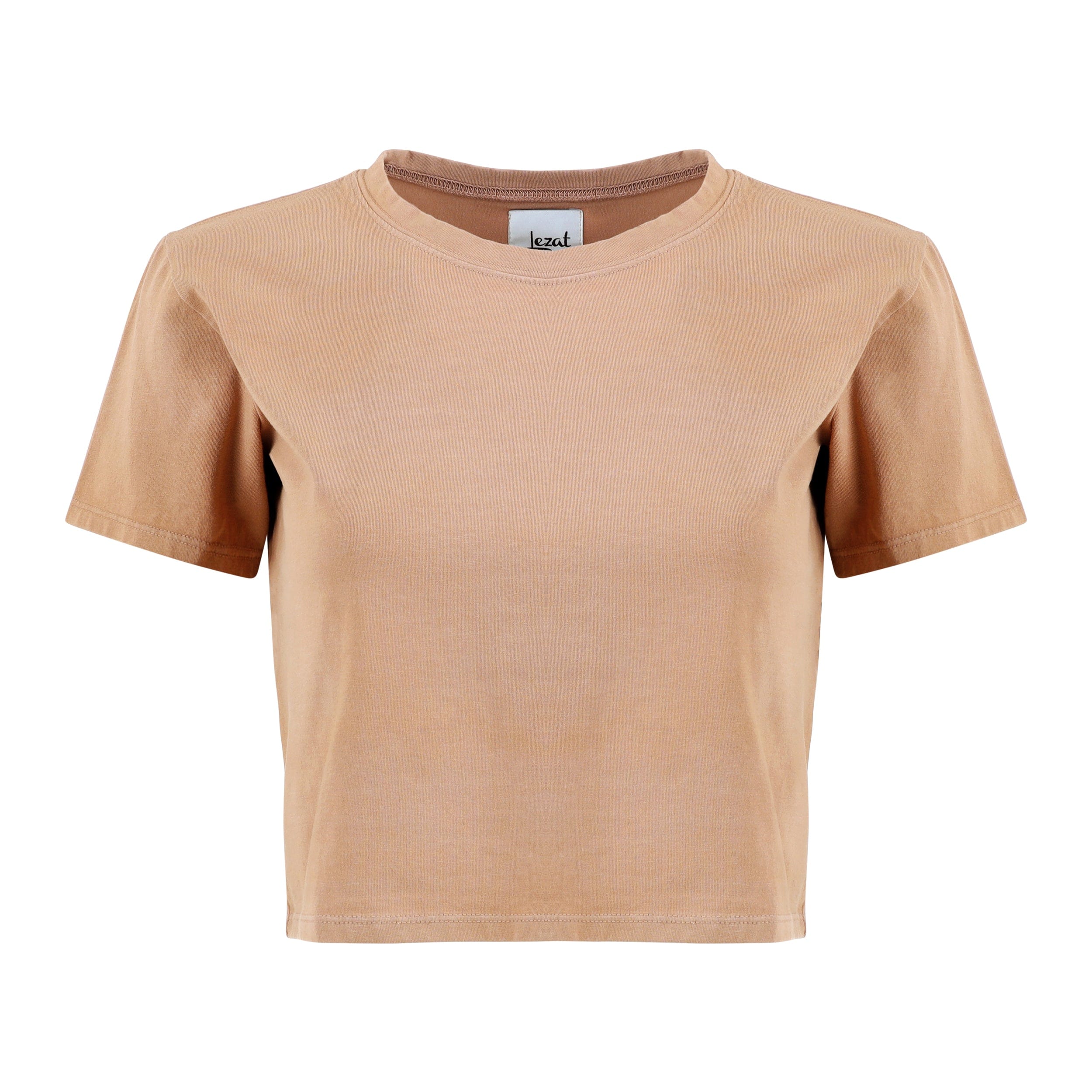 Lezat Women's Brown Melody Everyday Organic Cotton Tee - Camel In Neutral