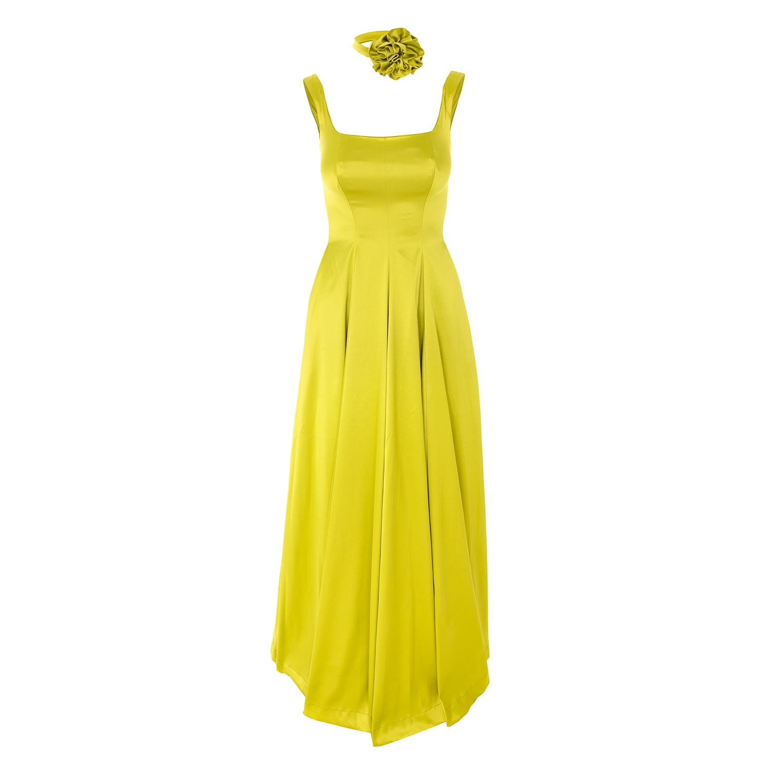 Women’s Green Vienna Maxi Dress In Lime Medium Roserry