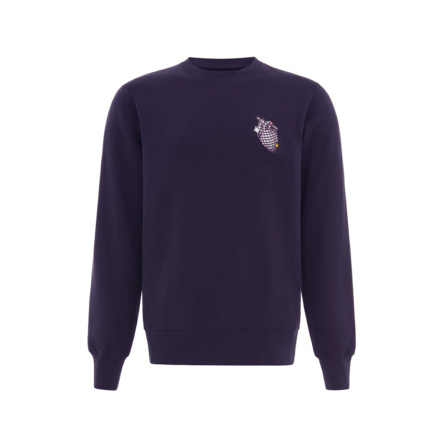 Blonde Gone Rogue Blue Dazzle Embroidery Organic Cotton Mens Sweatshirt In Navy In Blue