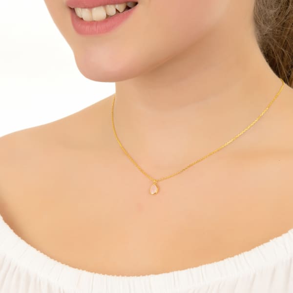 Latelita London Pisa Mini Teardrop Necklace Gold Citrine In Teardrop