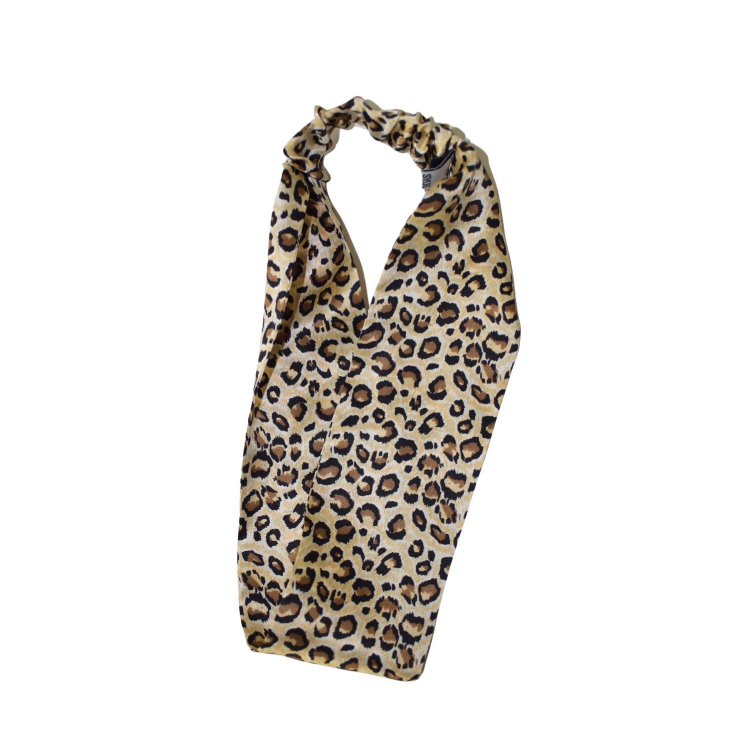 Sylki Women's Black / Brown / Neutrals Silk Headband - Leopard Print In Multi