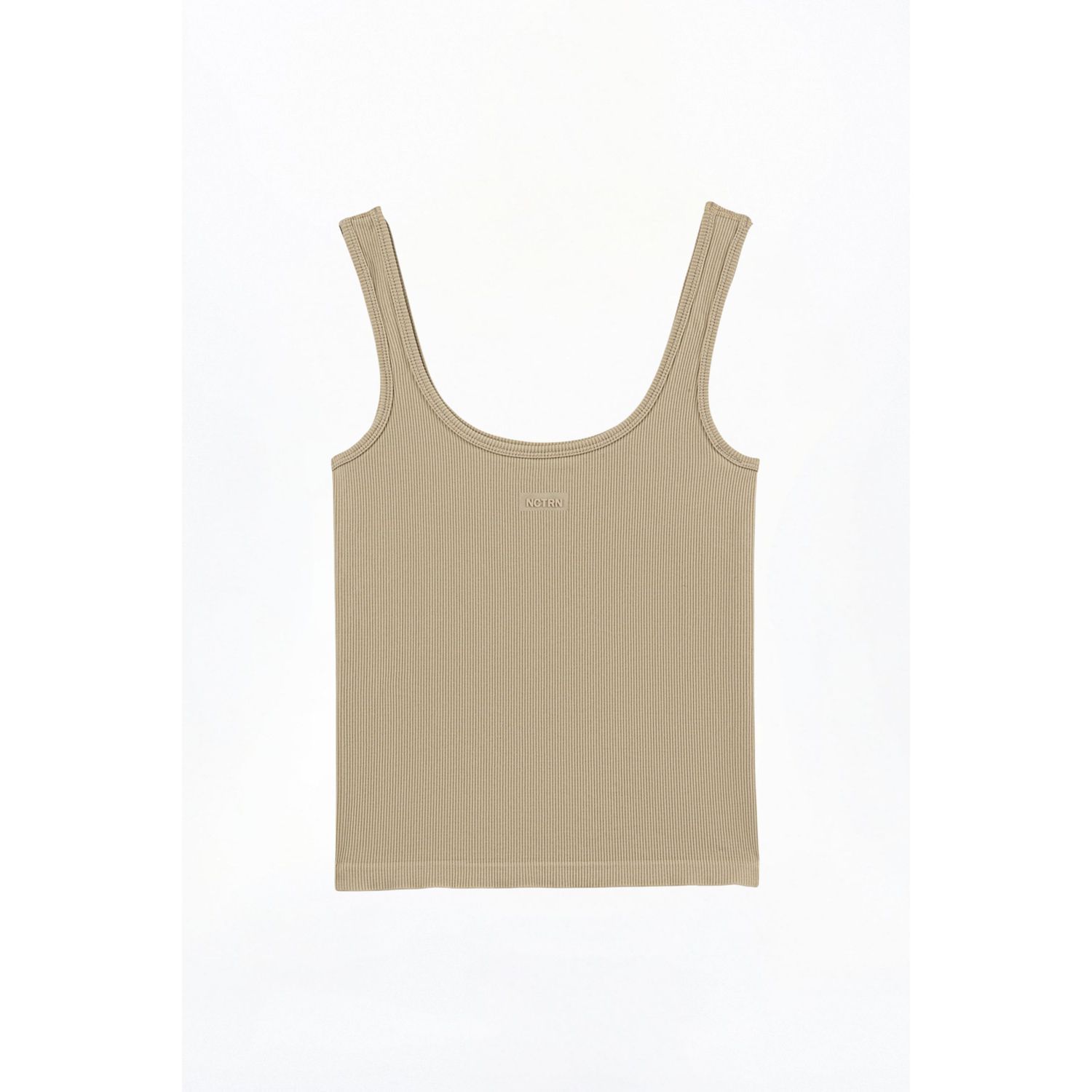 Nocturne Women's Neutrals Beige Printed Sleeveless Crop Top In Neutral