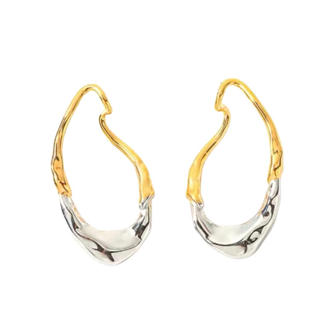 Adriana Pappas Designs Women's Gold / Silver Two Tone Studs In Multi