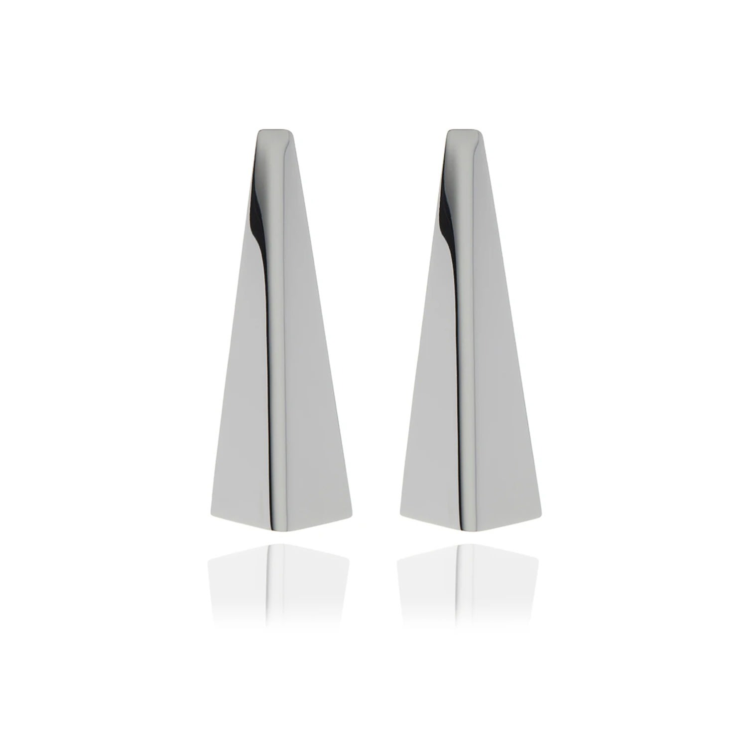 Women’s Silver Reverie Smooth Triangle Earrings Georgina Jewelry