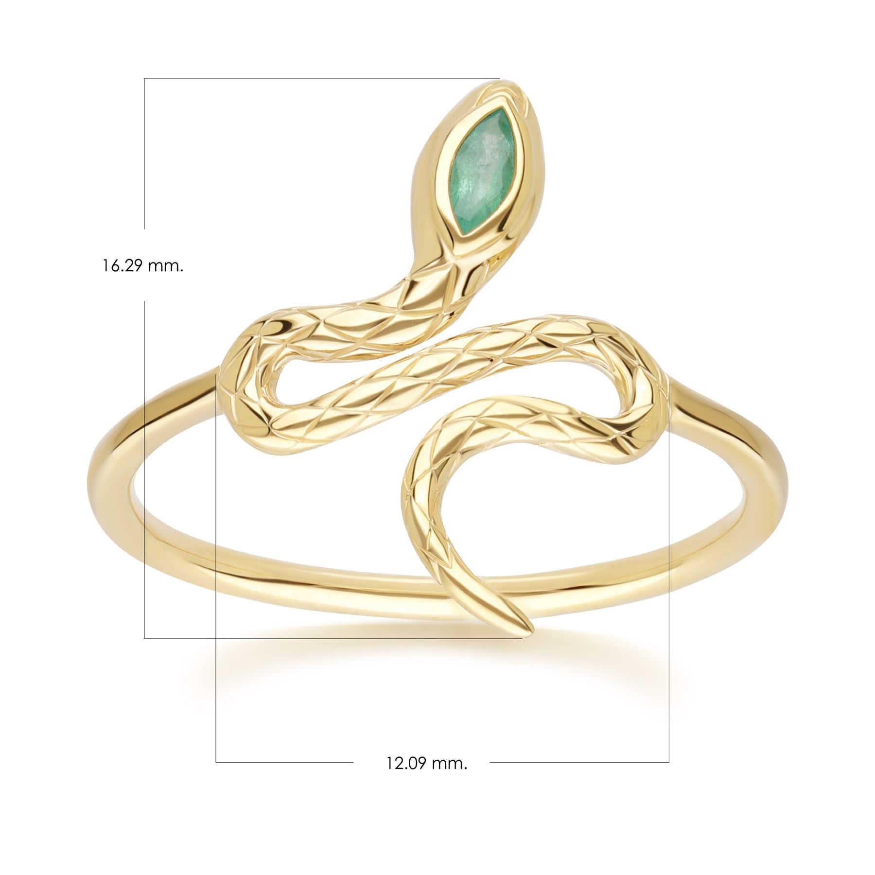 Emerald 2024 snake ring