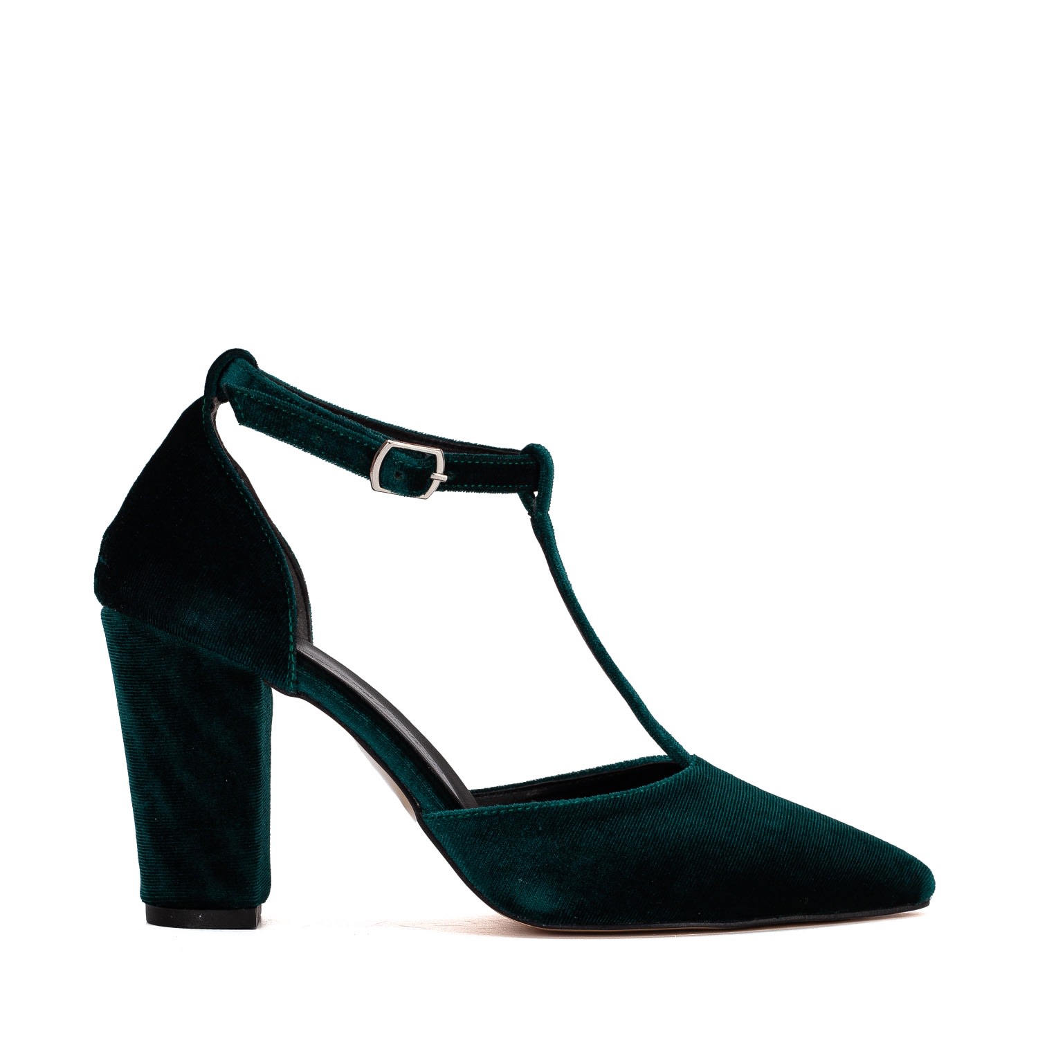 Forever & Always Shoes Women's Angelique - Emerald Green Velvet Heels In Green