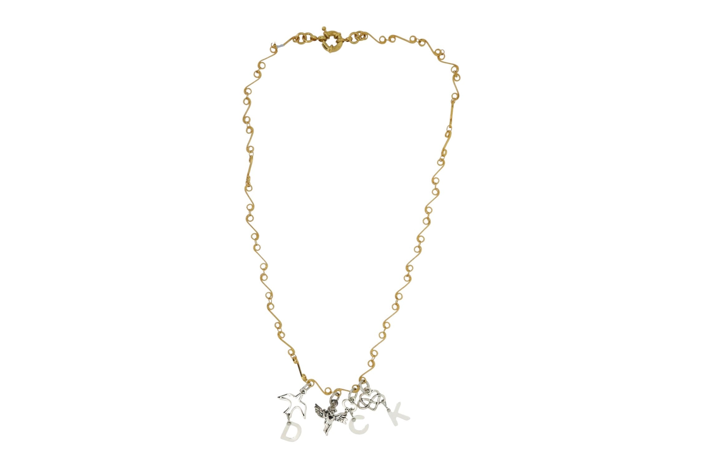 Vickisarge Women's Gold / Silver D*ck Necklace In Multi