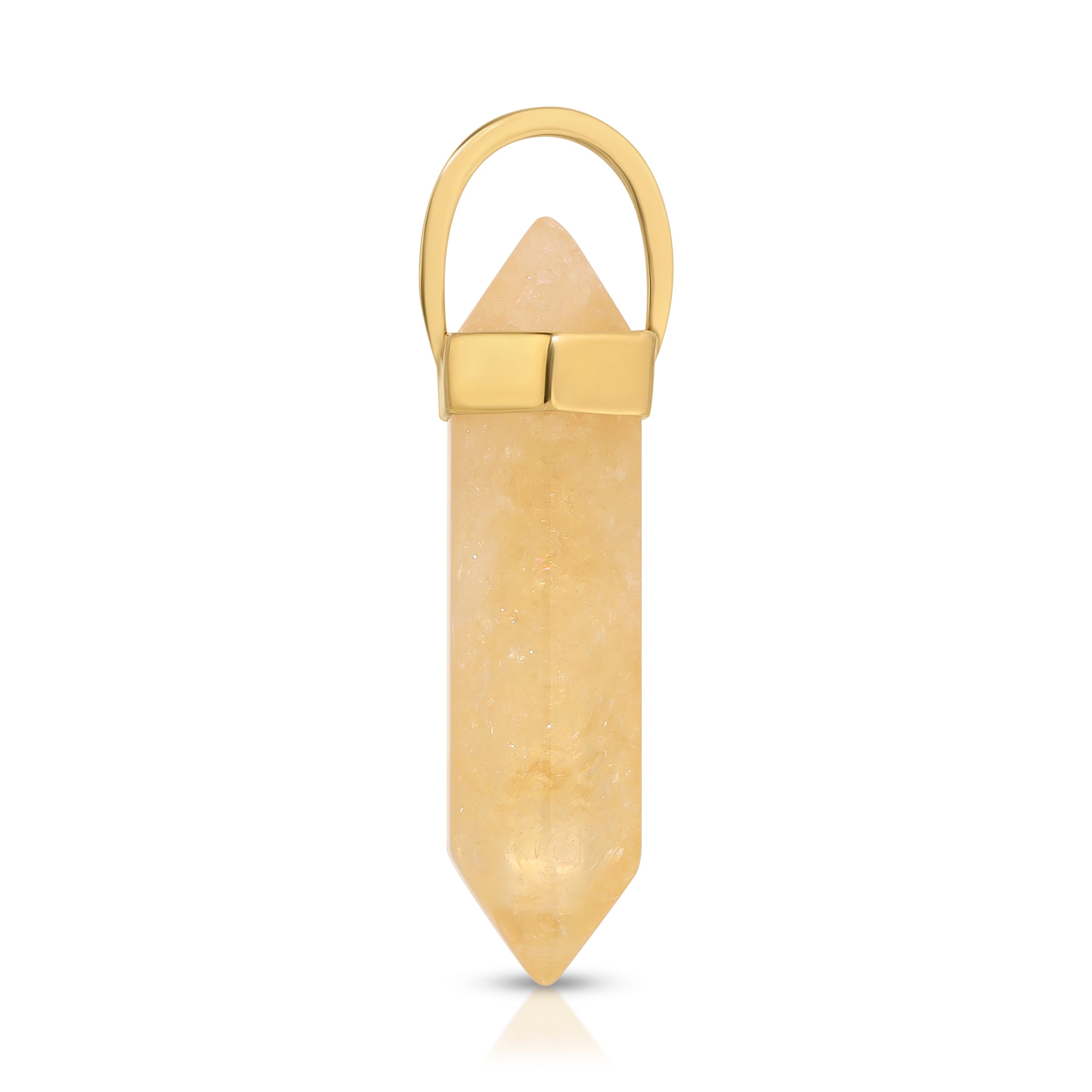 Maya Brenner Women's Gold Balance Crystal Charm - Citrine In Gold