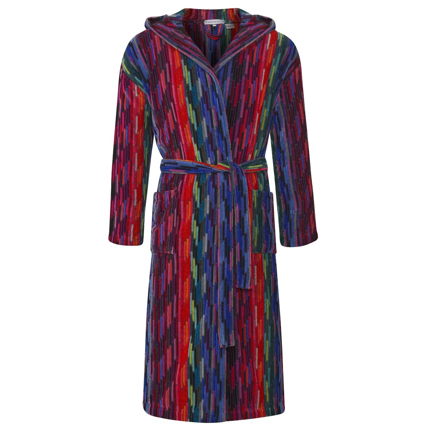 Women’s Hooded Dressing Gown Multicolour Small Bown of London