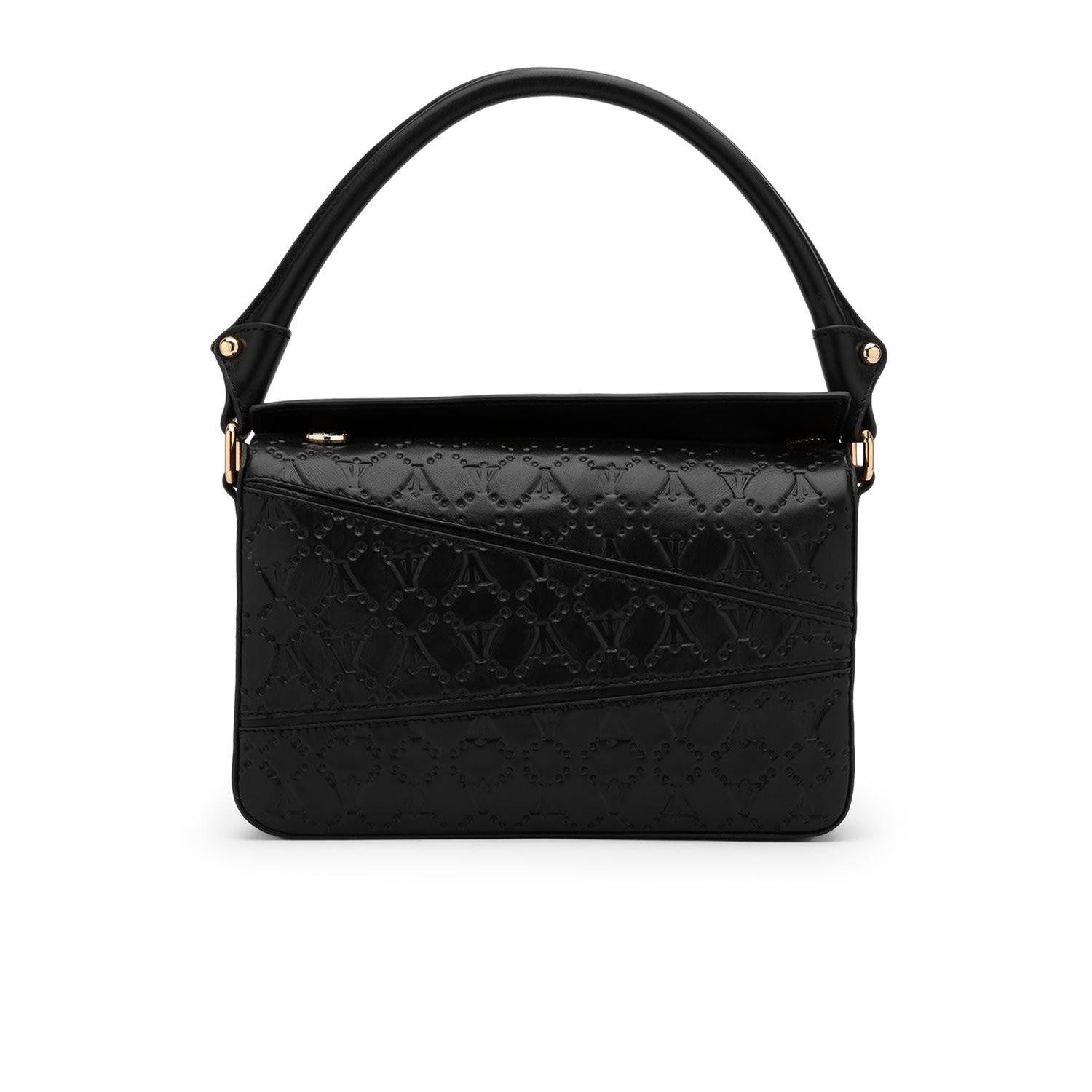 Lottie Black Leather Women’s Handbag One Size Ilvi