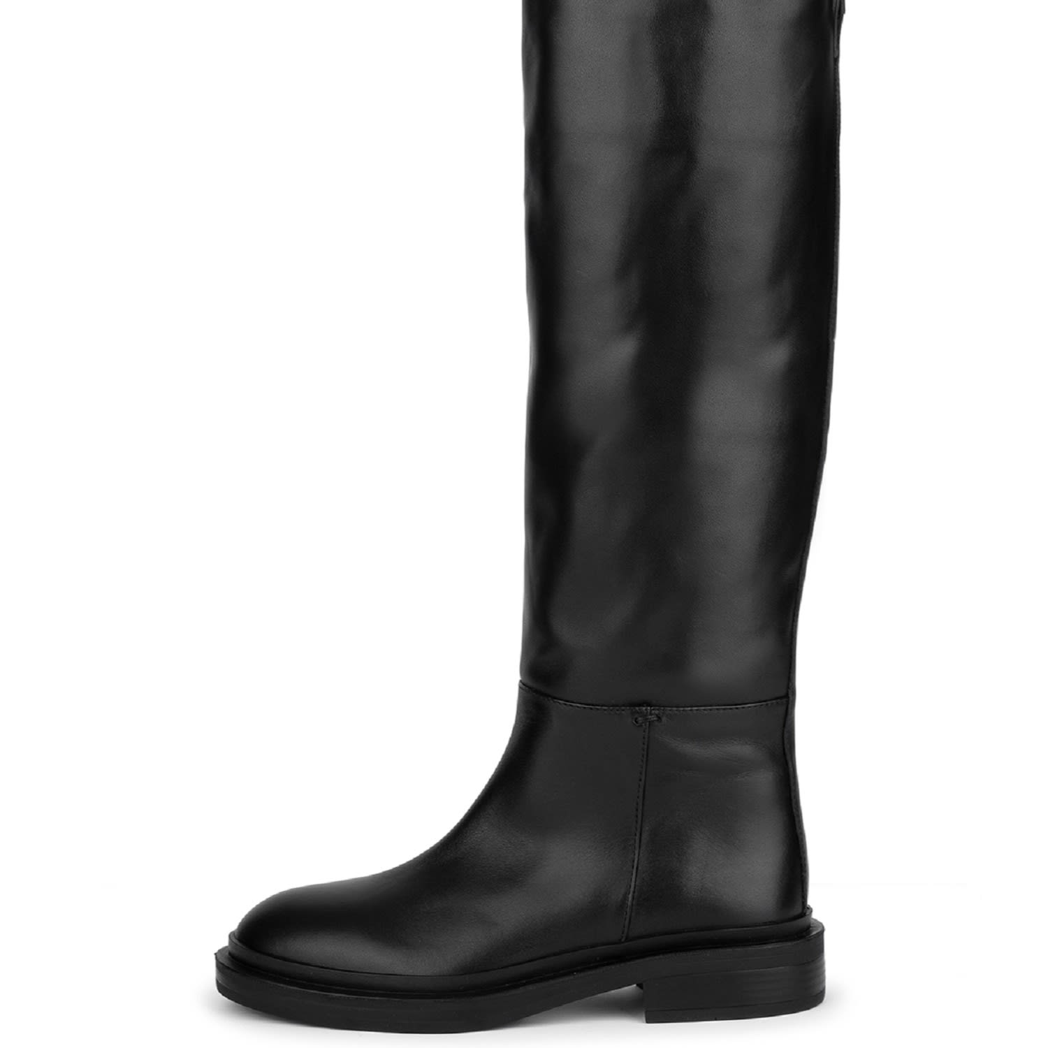 Ilvi Lukia Black Leather Women's High Boot In Black