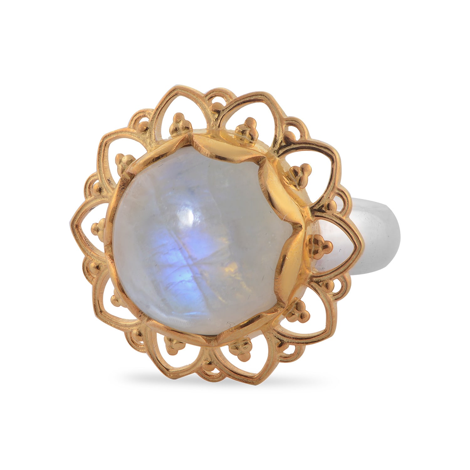 Emma Chapman Jewels Women's White Amli Rainbow Moonstone Ring In White