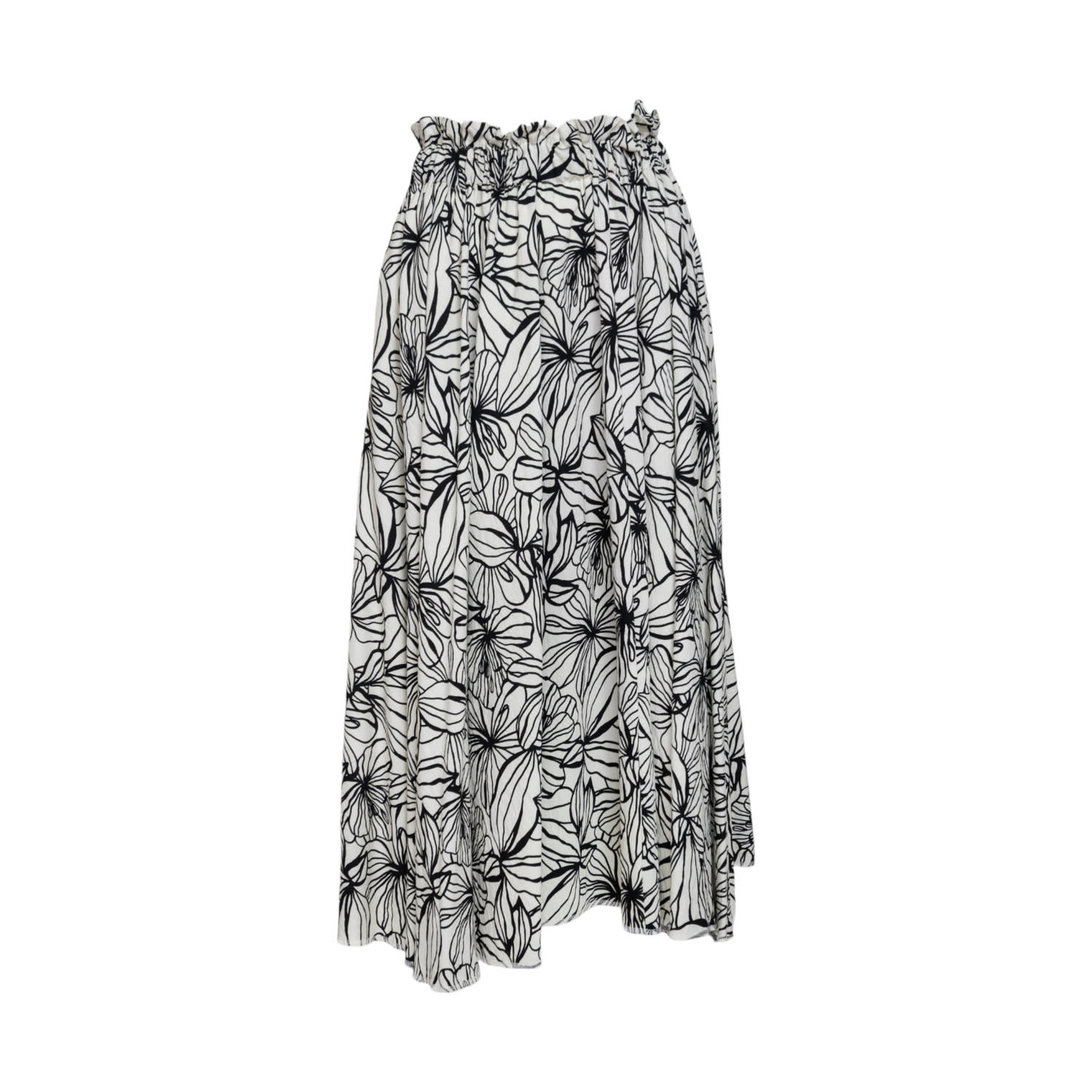 Artista Women's Neutrals / Black Rosy A-line Midi Skirt In Black