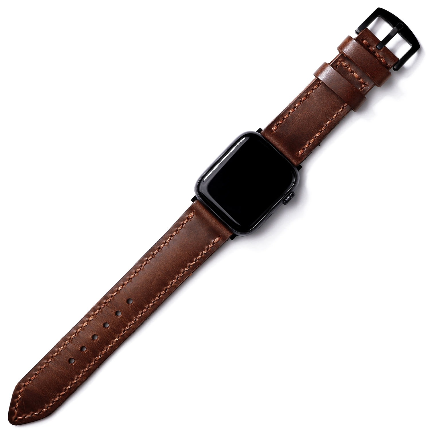 Men’s Apple Watch Ultra Custom Made Leather Watch Strap - Brown One Size Roarcraft