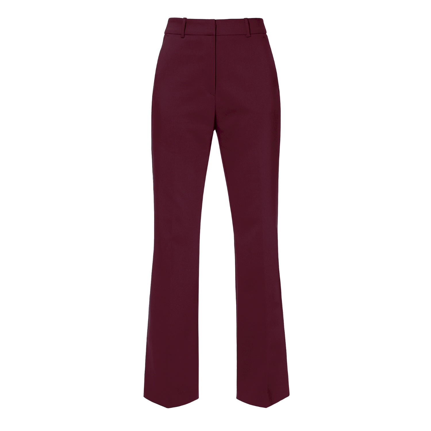 Aggi By Halewski Women's Pink / Purple Camilla Burgundy Wine Flared Trousers - Long In Burgundy