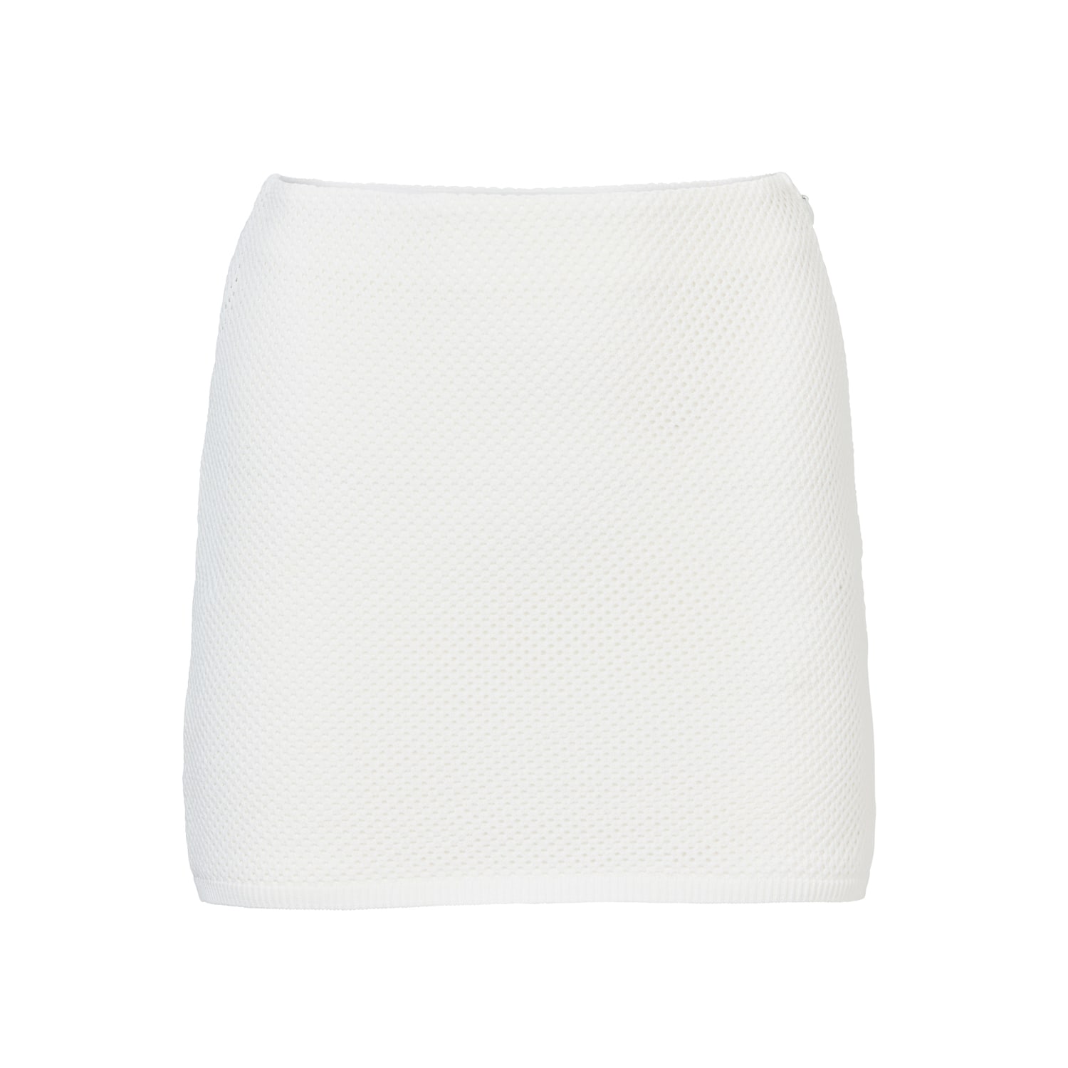 Mandasen Women's White Amber Knit Skirt Ivory In White
