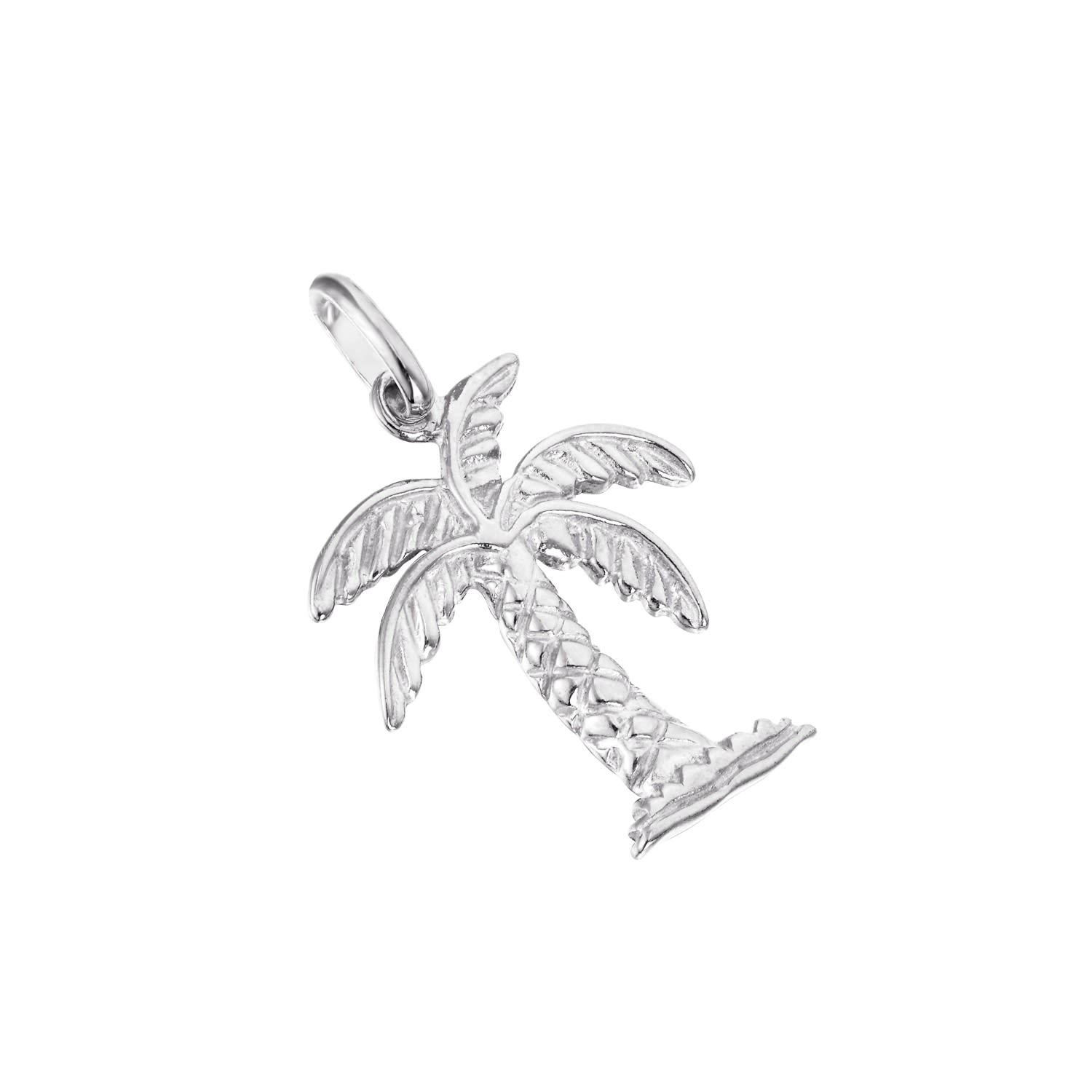 Women’s Ecoated Sterling Silver Palm Tree Charm Pendant Seol + Gold