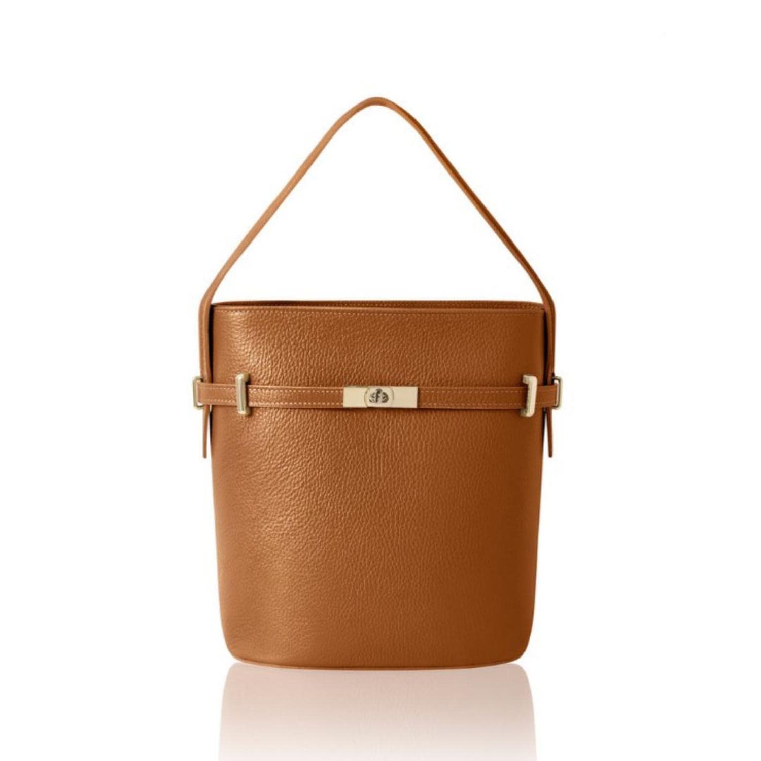 Betsy & Floss Women's Brown Sora Large Leather Bucket Bag In Tan In Brown