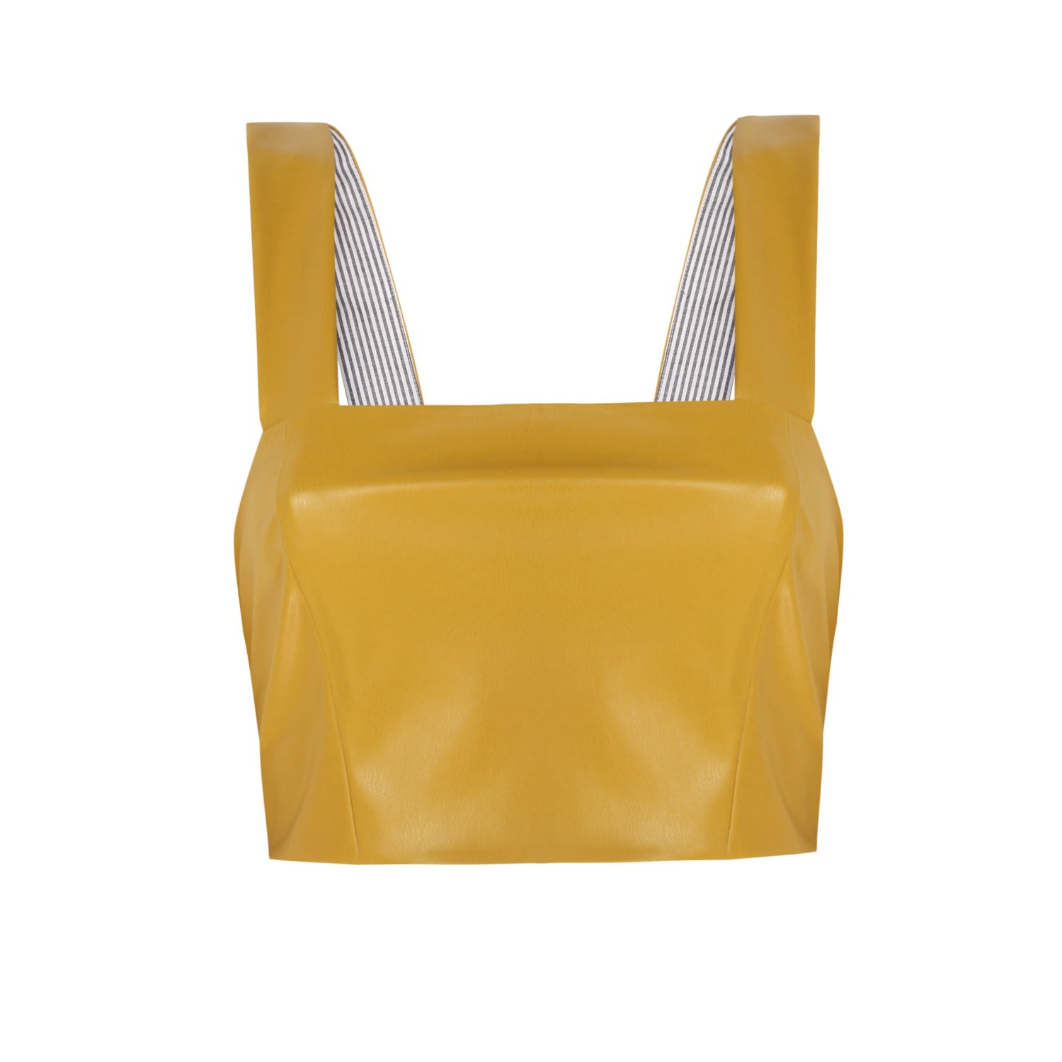 Women’s Yellow / Orange Orion Leather Bustier Small Mirimalist